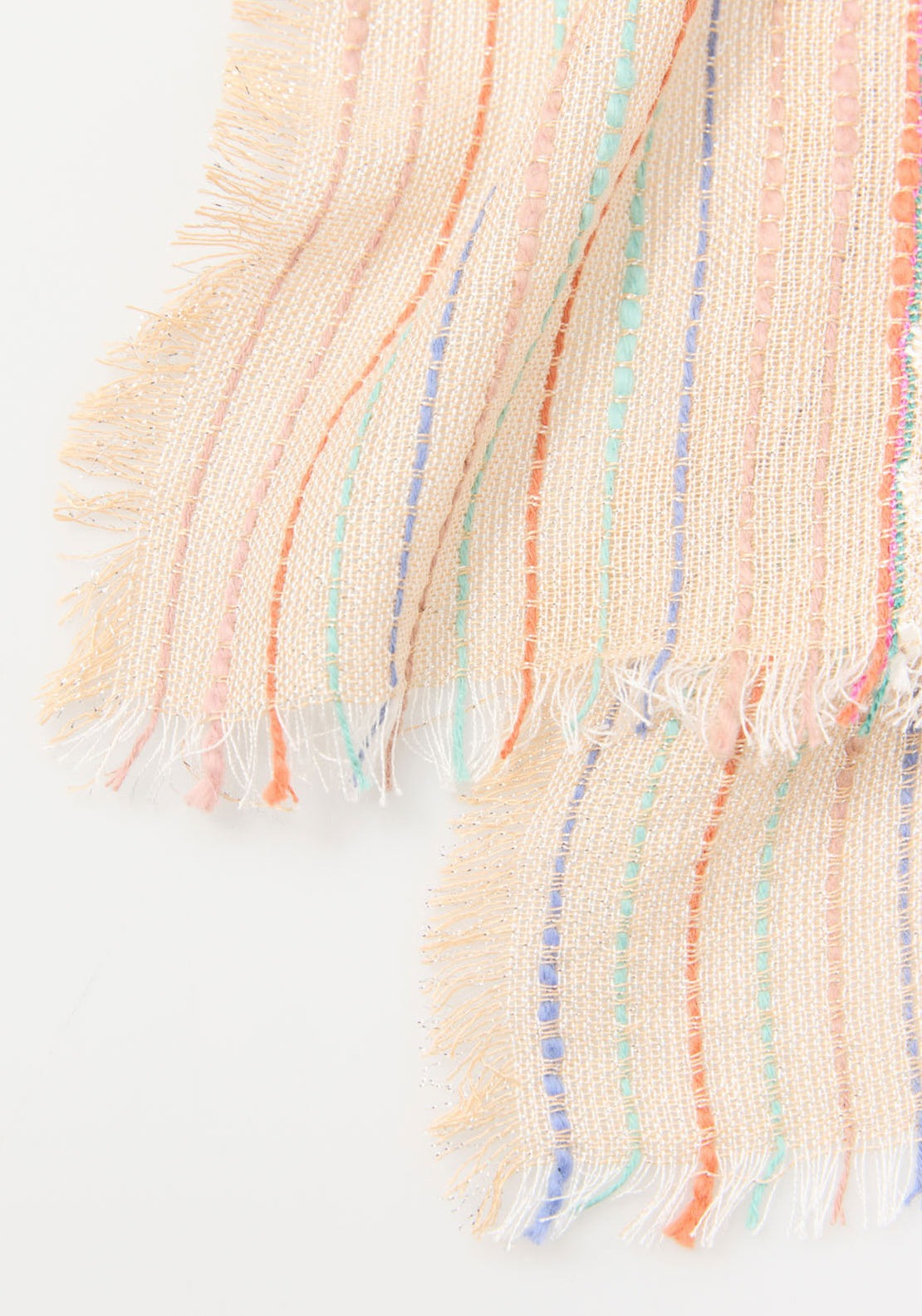 Sfera Metallic Multi Scarf - Beige 3 Shaws Department Stores