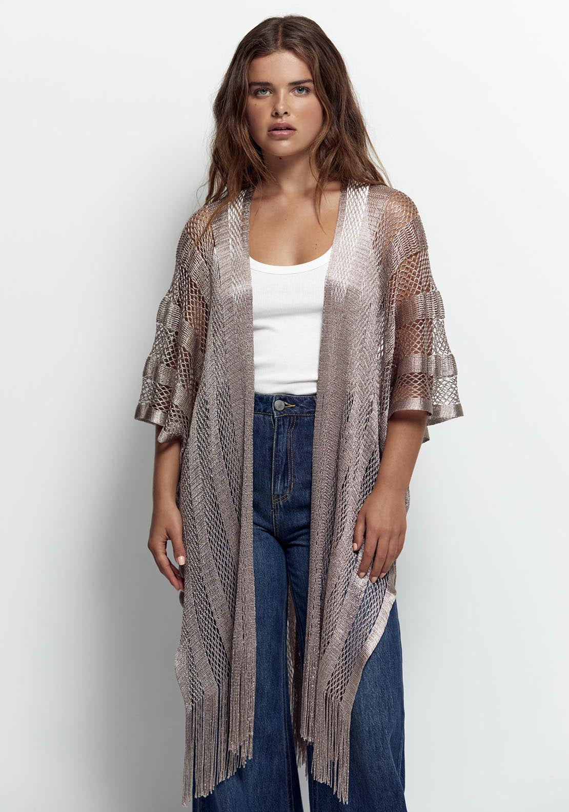Sfera Kimono Red Stripes - Melange Light 1 Shaws Department Stores