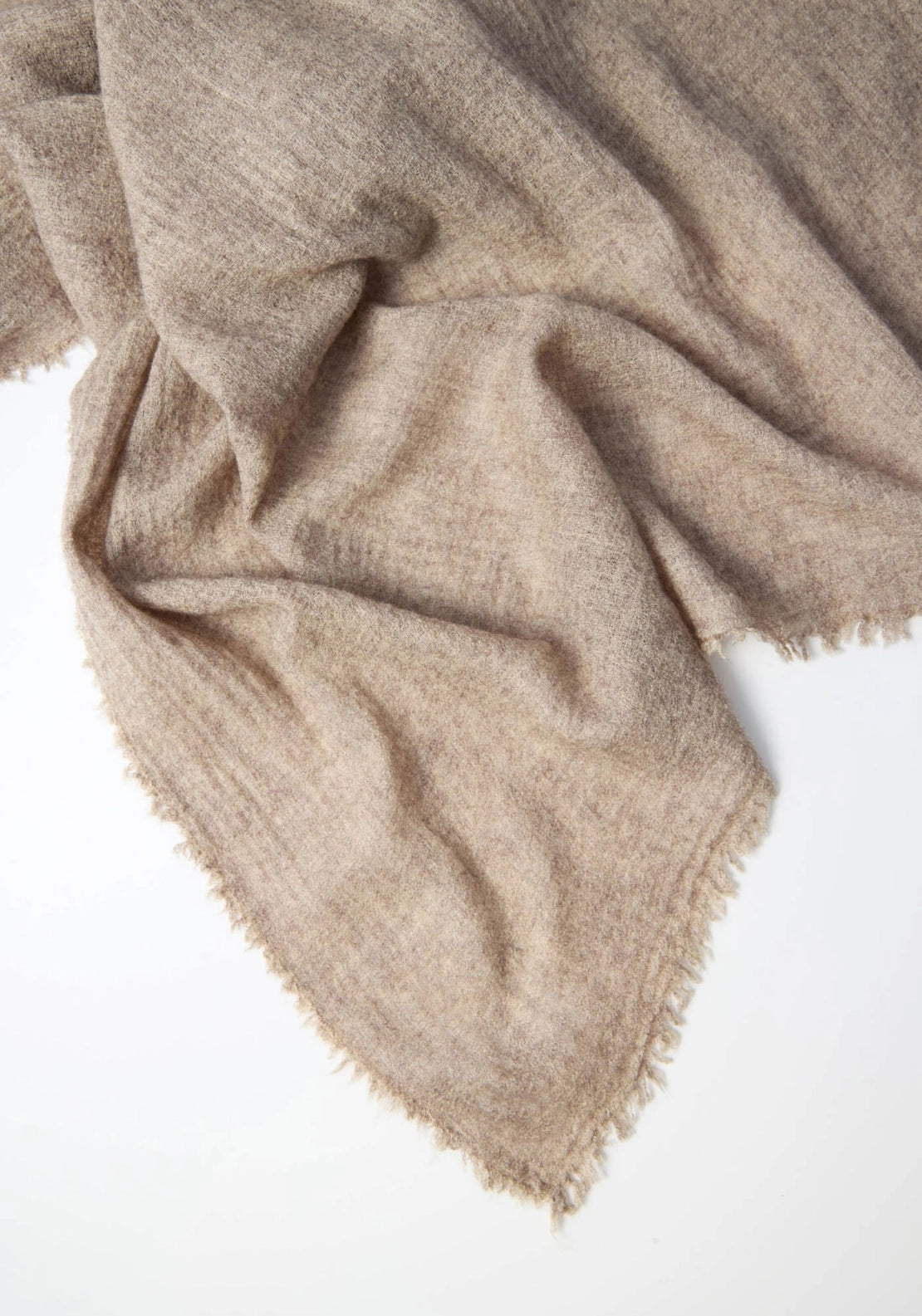 Melange Wool Scarf - Light Mink