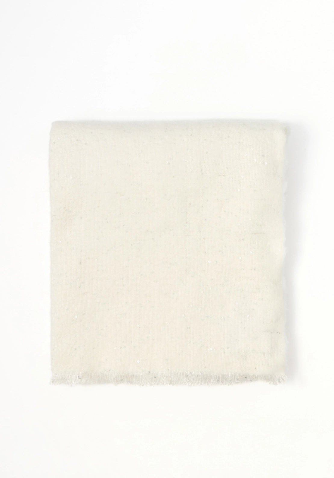 Sequined Neutral Scarf - Ecru