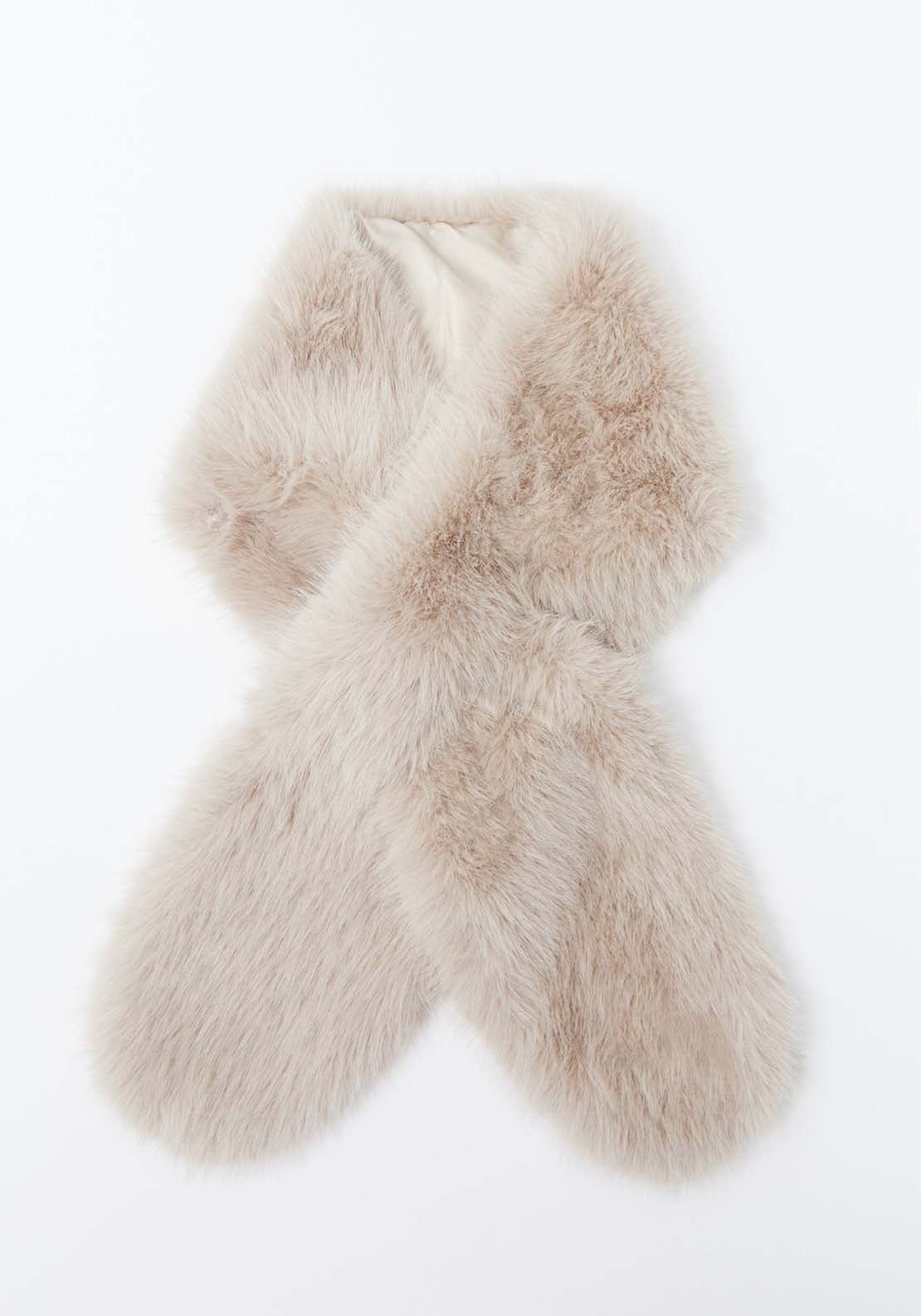Sfera Fur Neck Scarf - Taupe 3 Shaws Department Stores