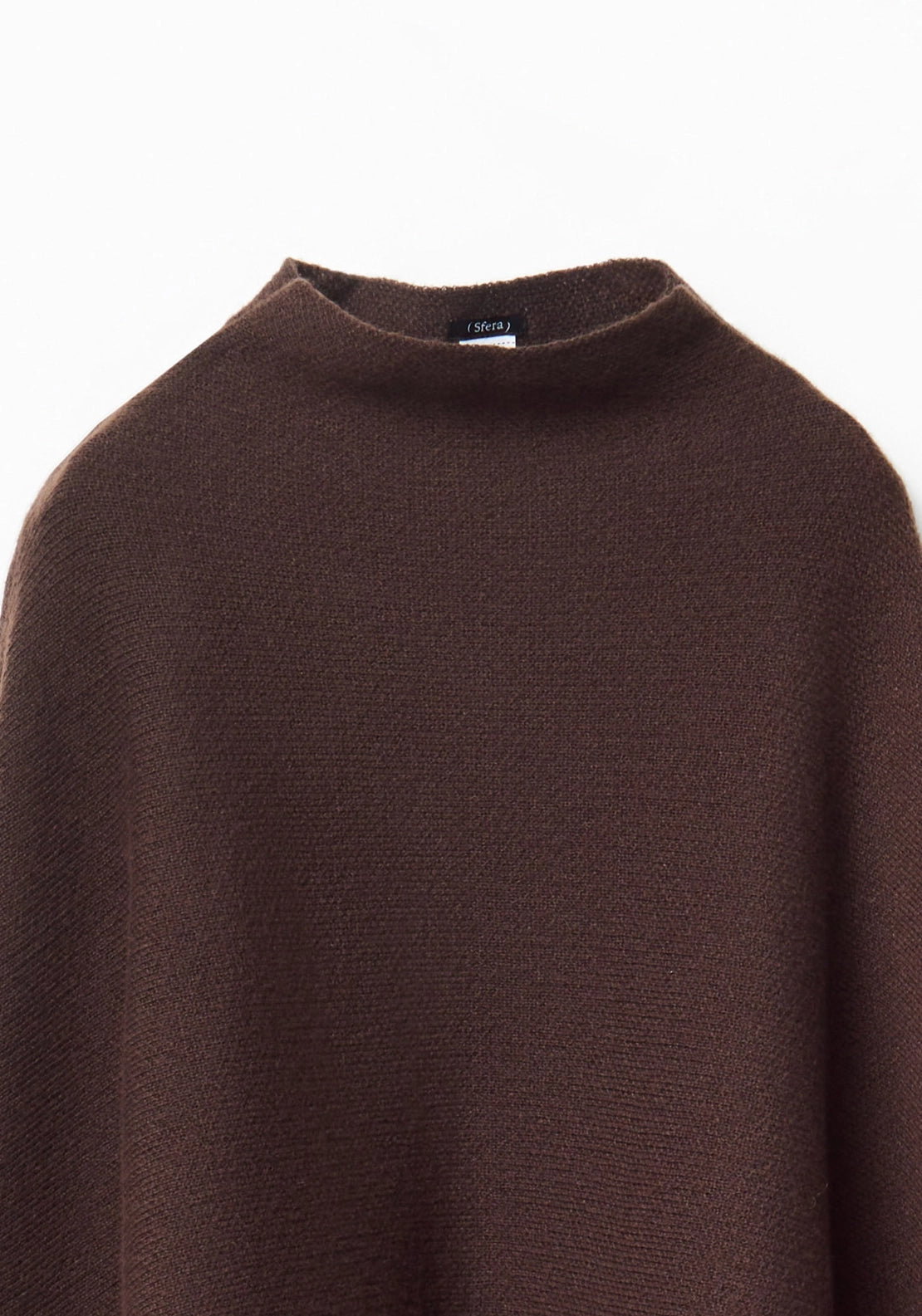 Faux-Fur Maxi Poncho - Brown