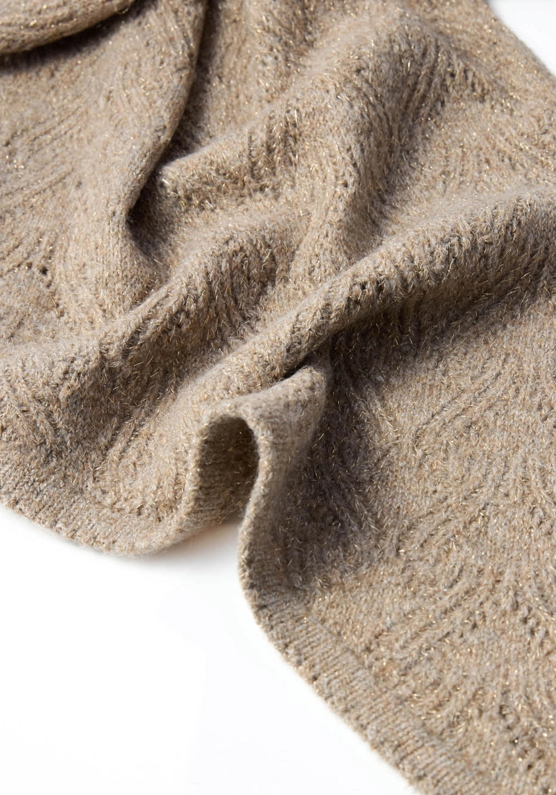 Pointelle Scarf - Dark Mink