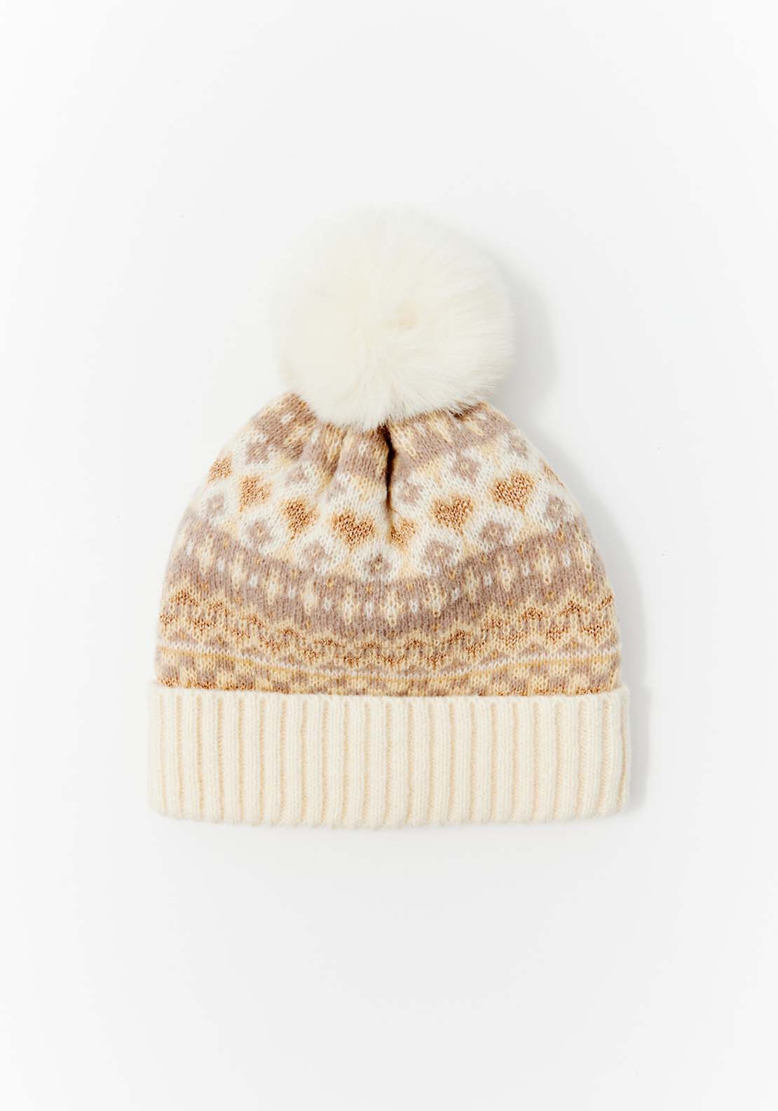 Sfera Pompom Hat - Beige 1 Shaws Department Stores