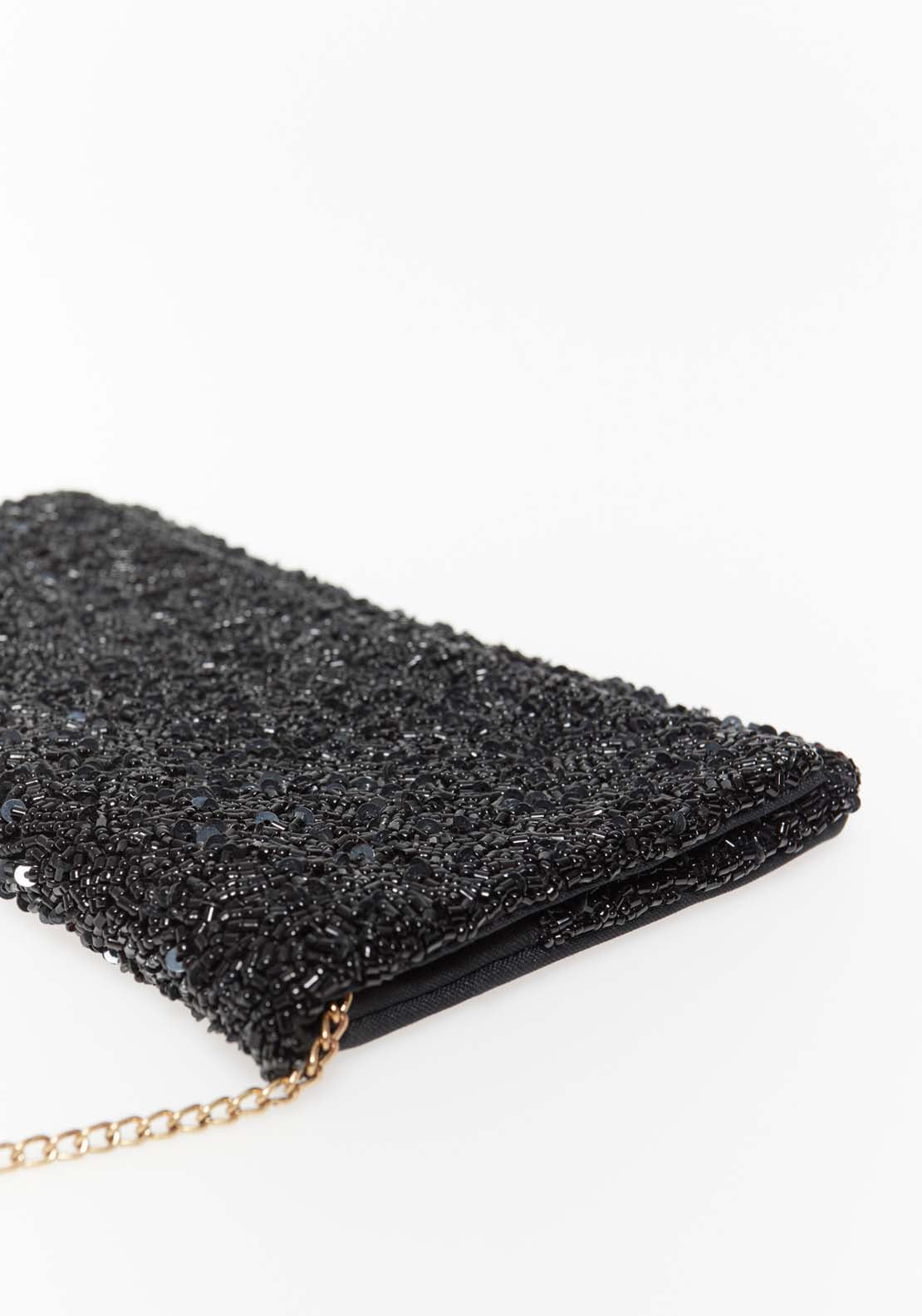 Sfera Plain Beaded Envelope - Black 4 Shaws Department Stores