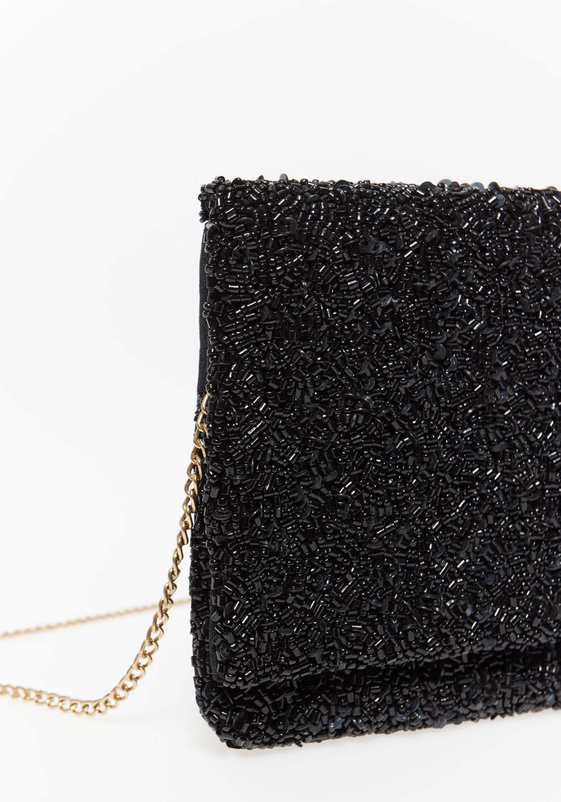 Sfera Plain Beaded Envelope - Black 3 Shaws Department Stores