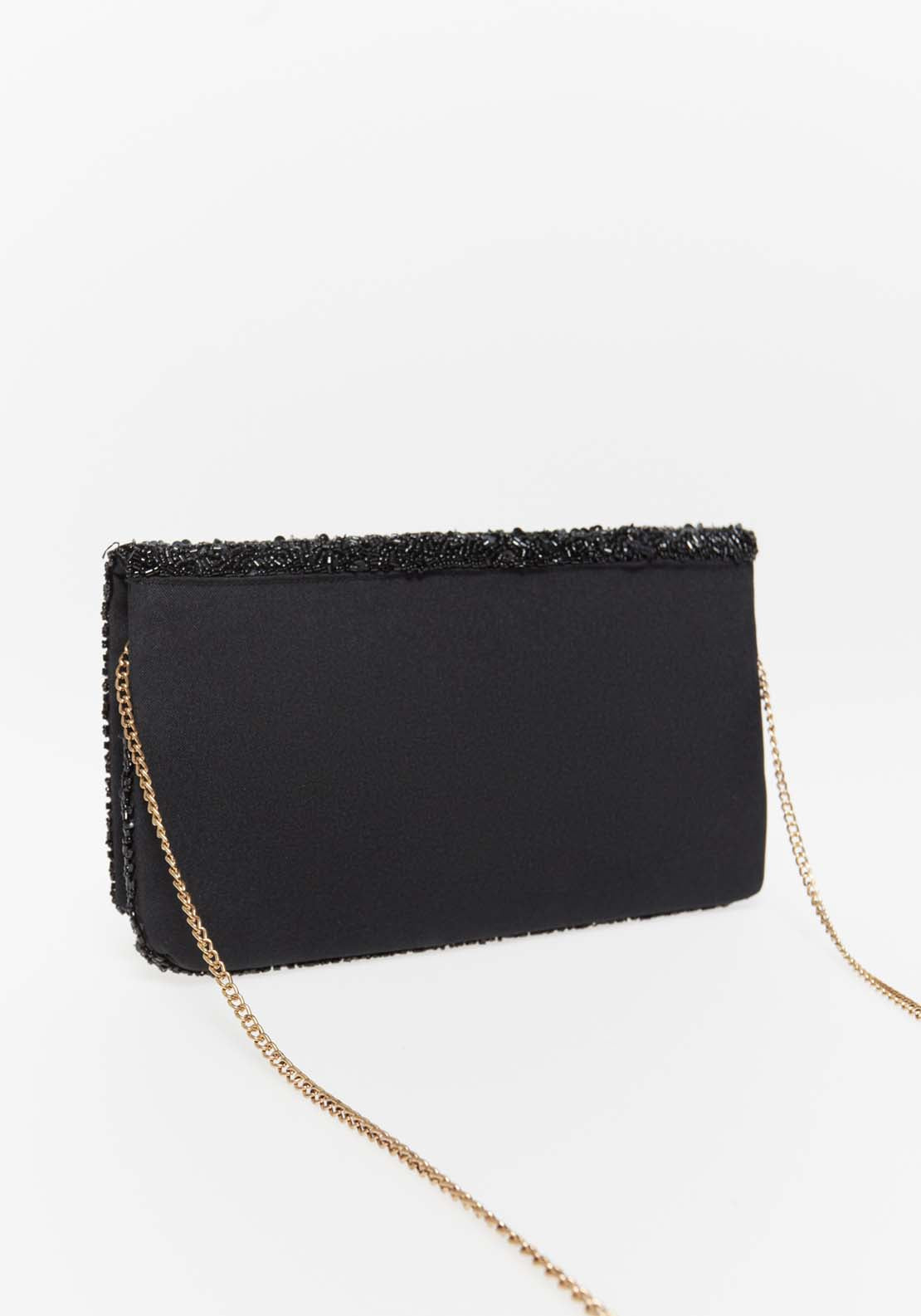 Sfera Plain Beaded Envelope - Black 2 Shaws Department Stores