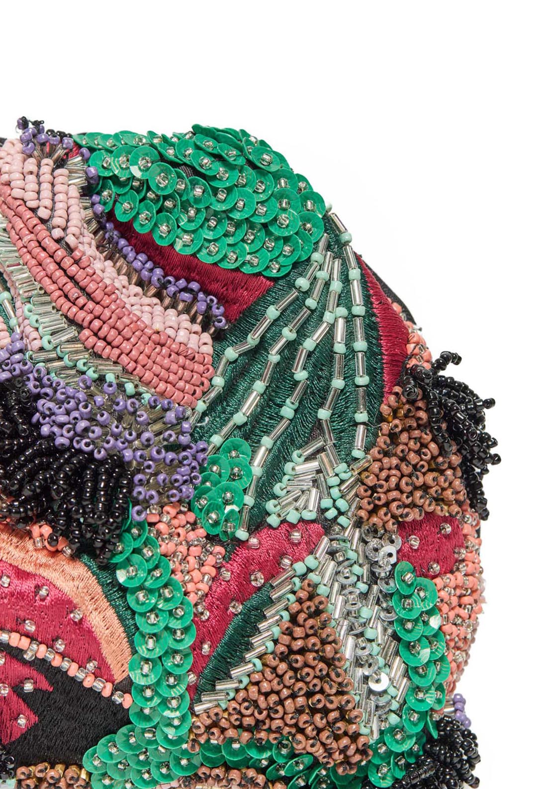 Embroidered Printed Pouch - Multicolour