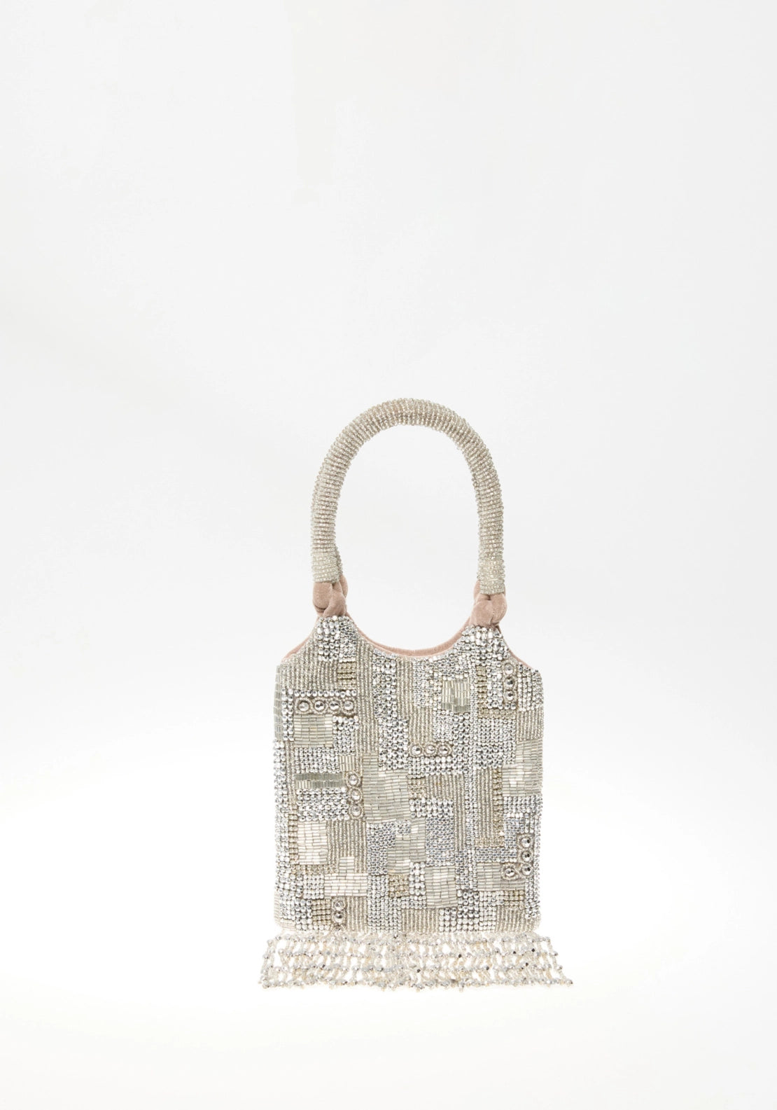 Flat Panelled Handbag - Grey