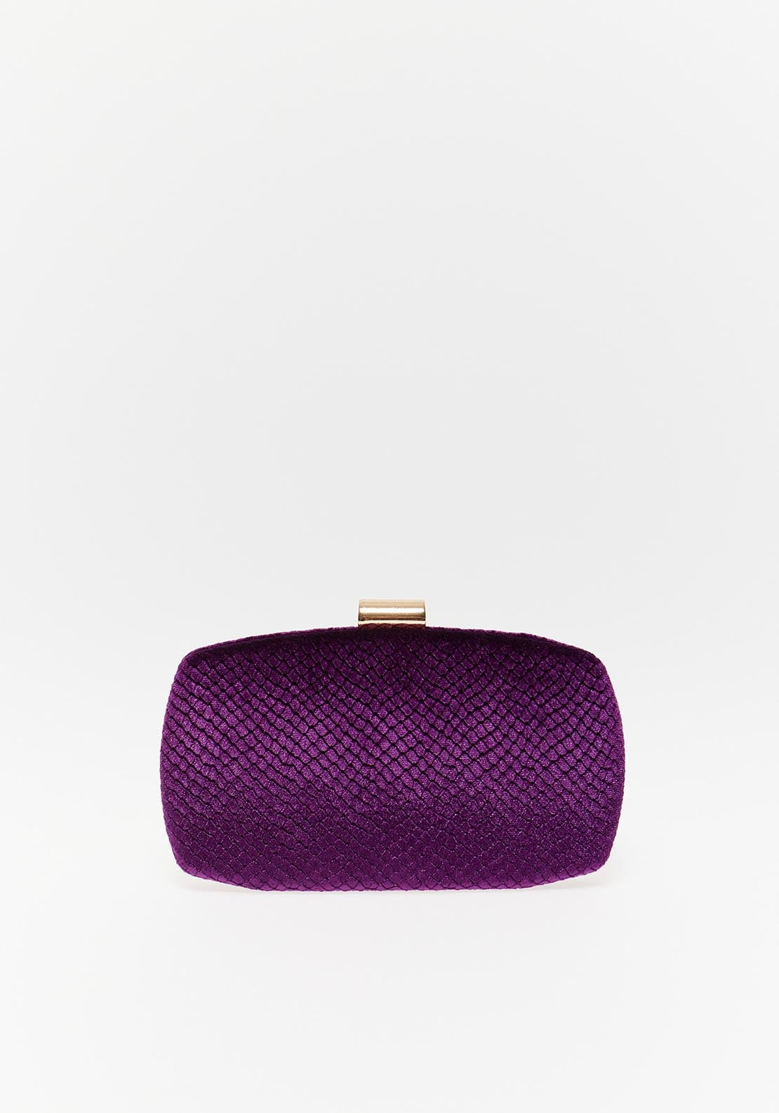 Sfera Velvet Clutch Silhouette Purple - Purple 1 Shaws Department Stores