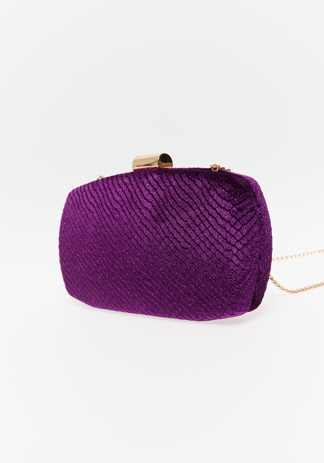 Sfera Velvet Clutch Silhouette Purple - Purple 3 Shaws Department Stores