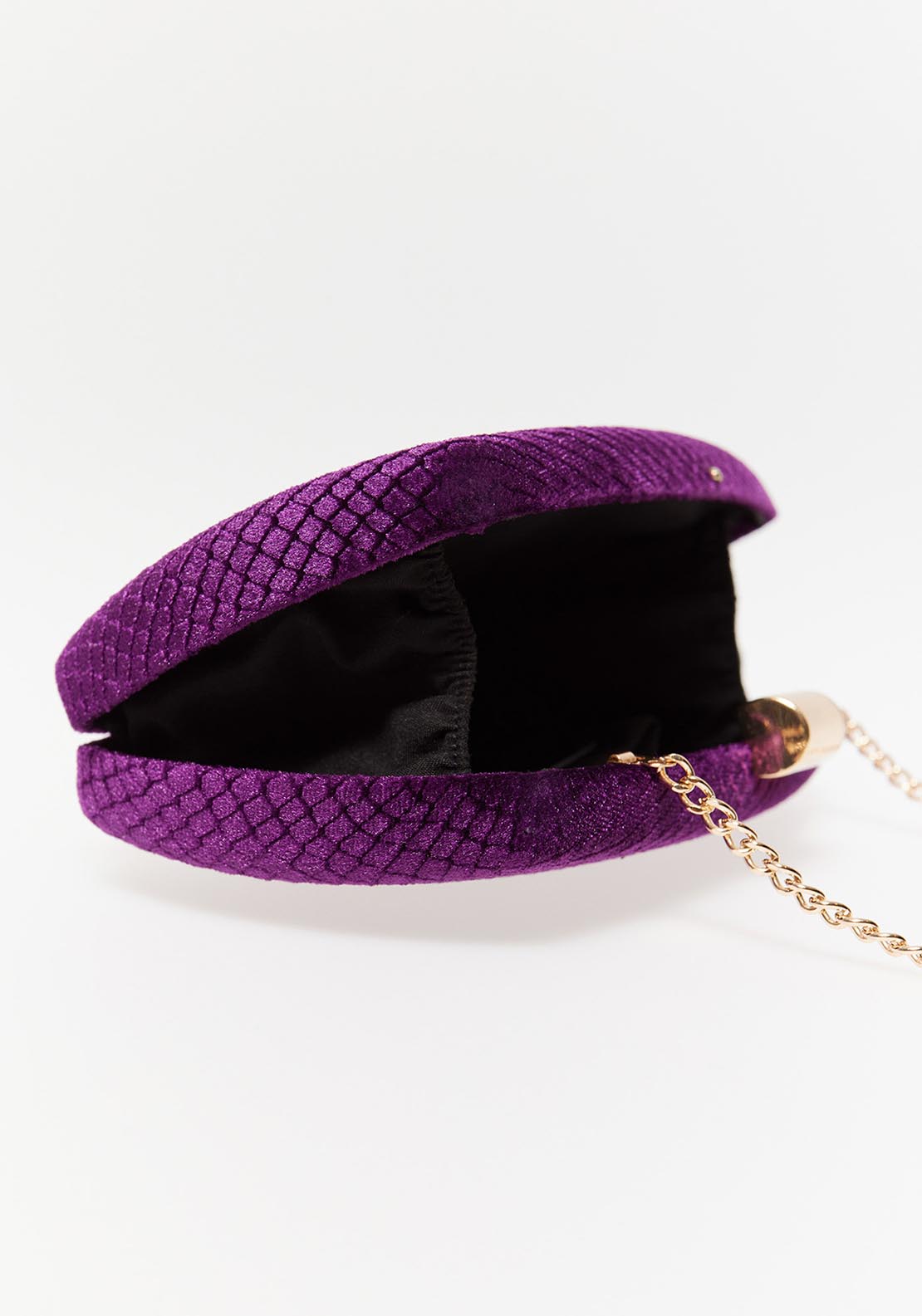 Sfera Velvet Clutch Silhouette Purple - Purple 2 Shaws Department Stores