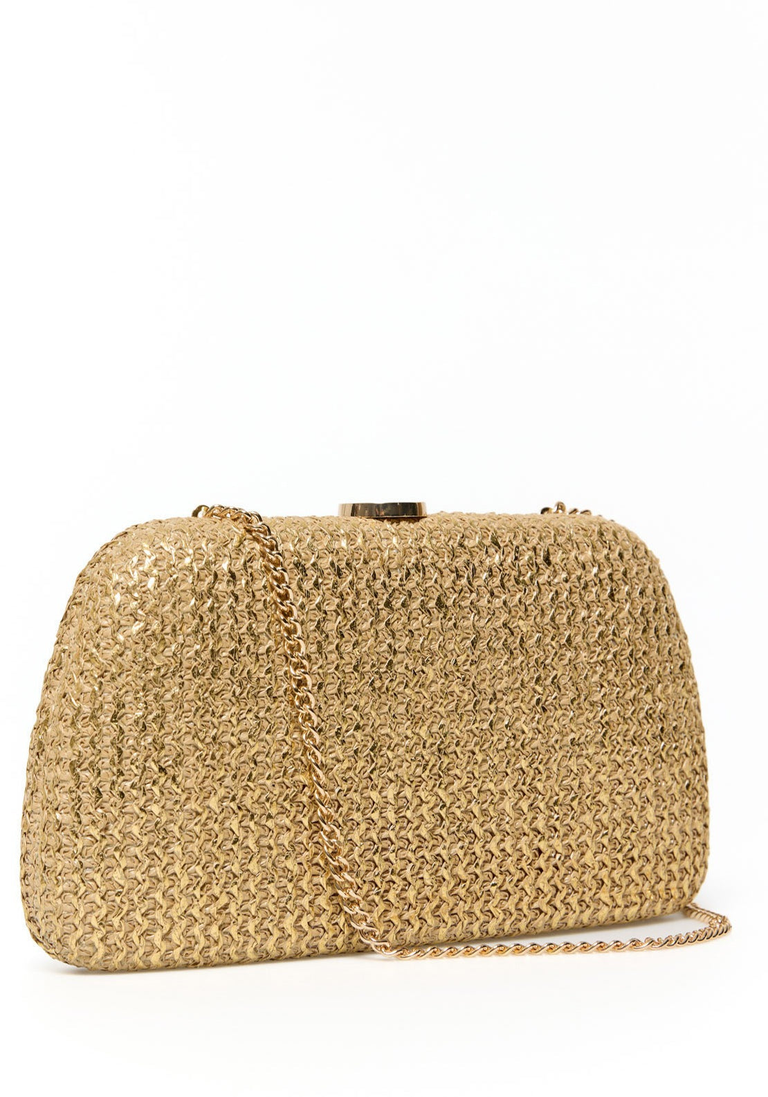 Sfera Shiny Raffia Box - Gold 2 Shaws Department Stores