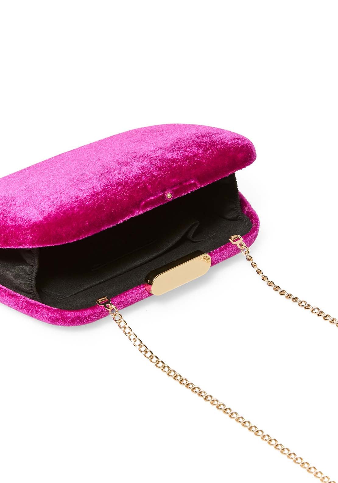 Trapezoid Velvet Box - Fuchsia