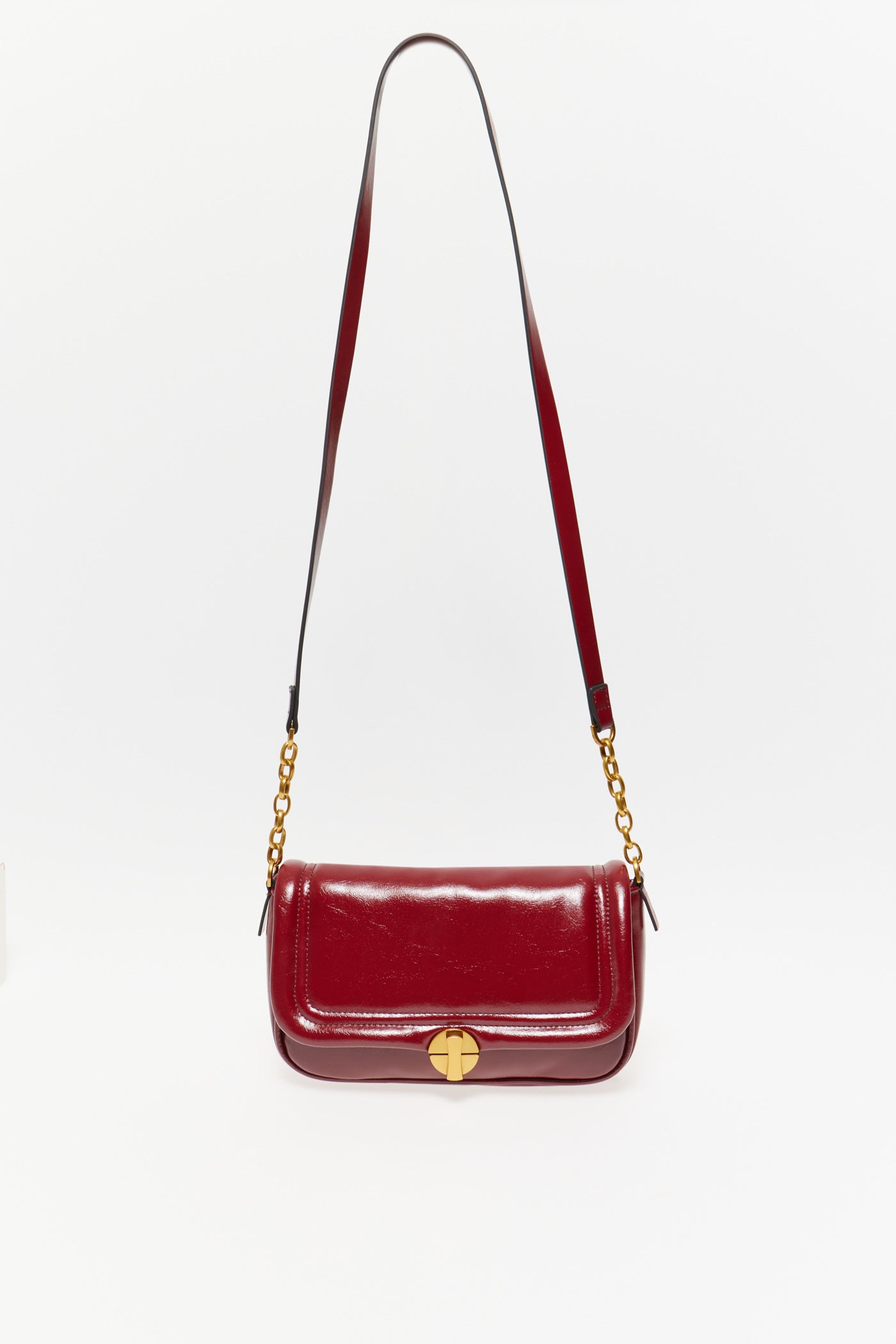 Sfera Patent Leather Bag - Burgund 1 Shaws Department Stores