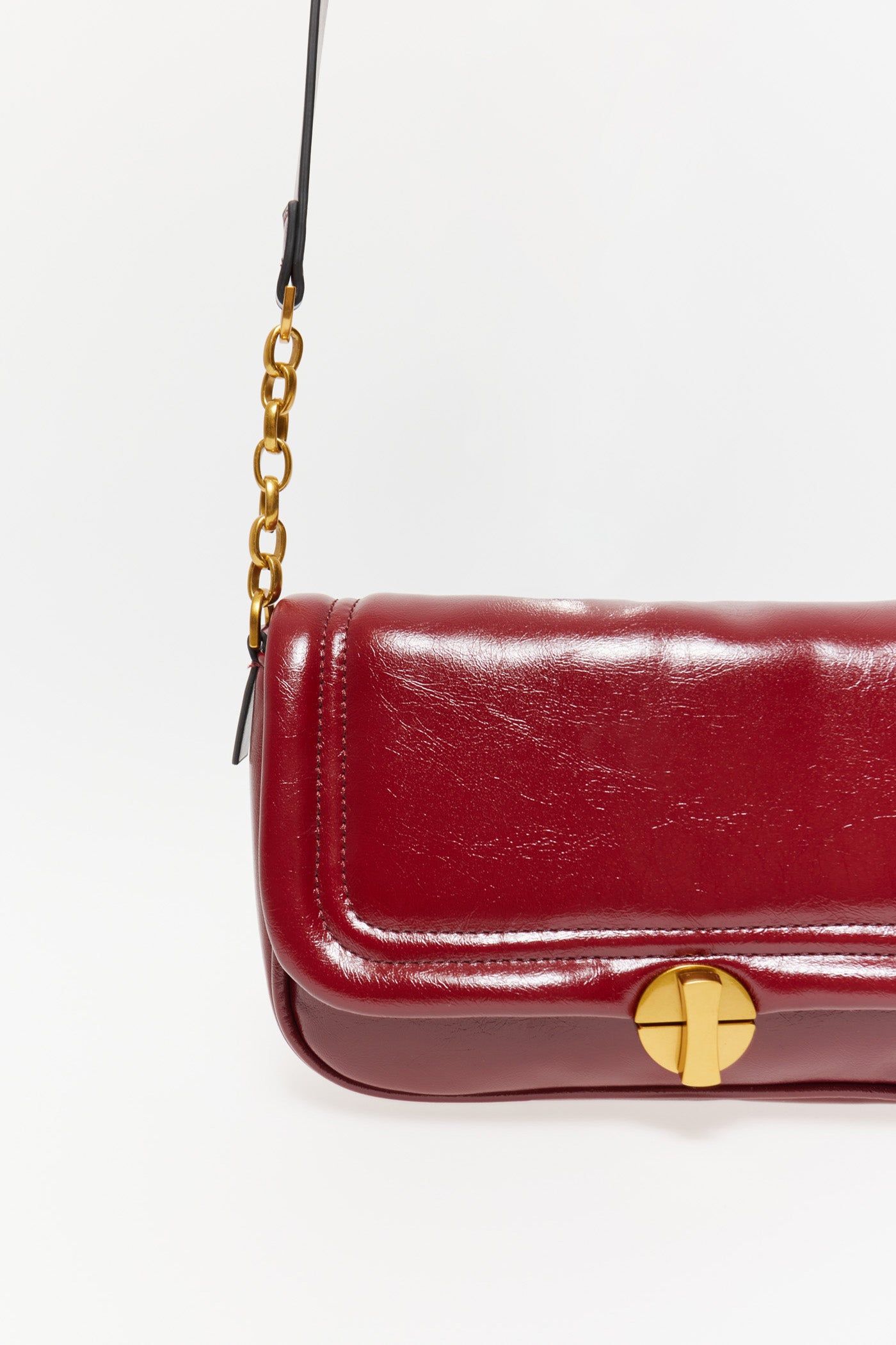 Sfera Patent Leather Bag - Burgund 4 Shaws Department Stores