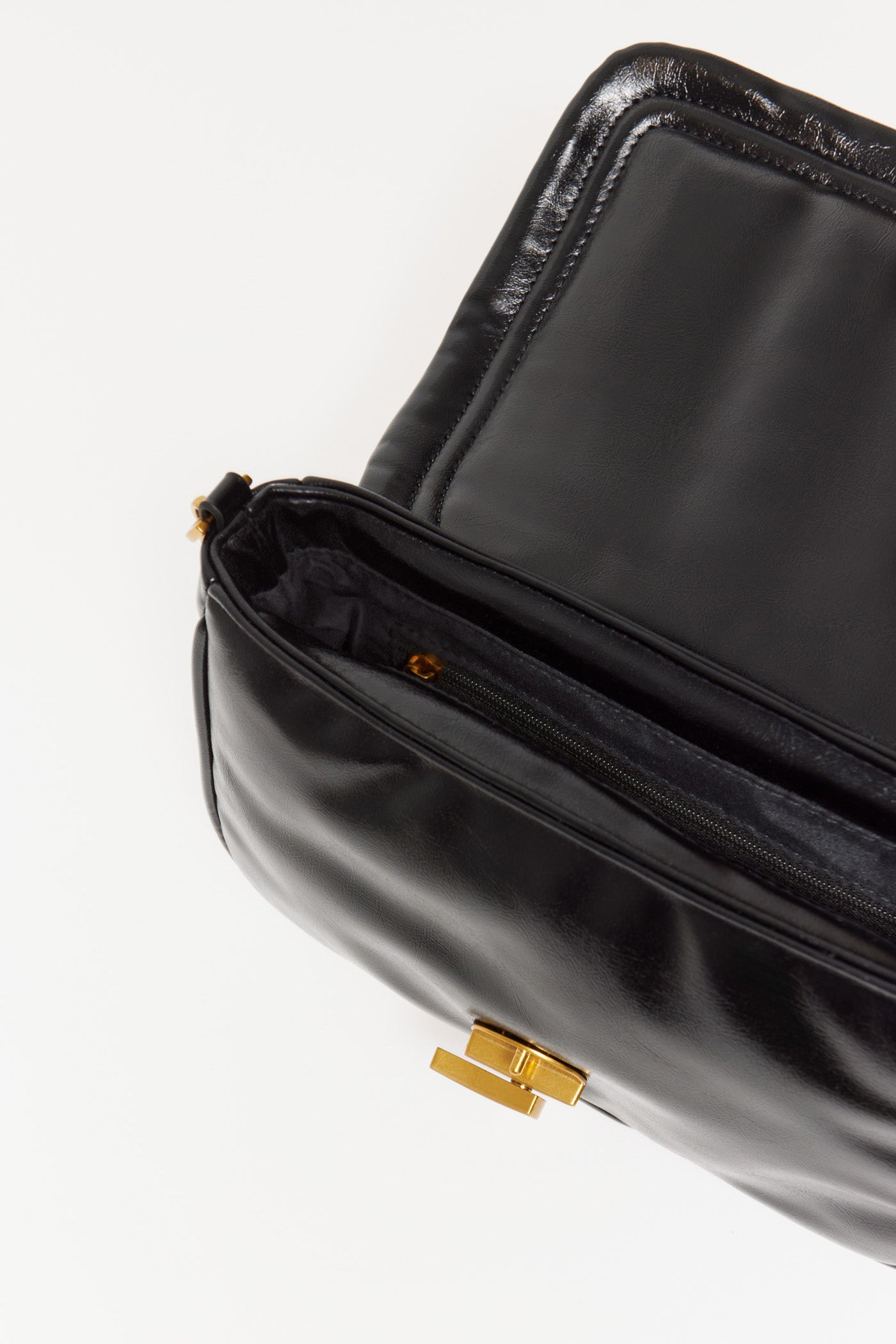 Sfera Patent Leather Bag - Black 2 Shaws Department Stores