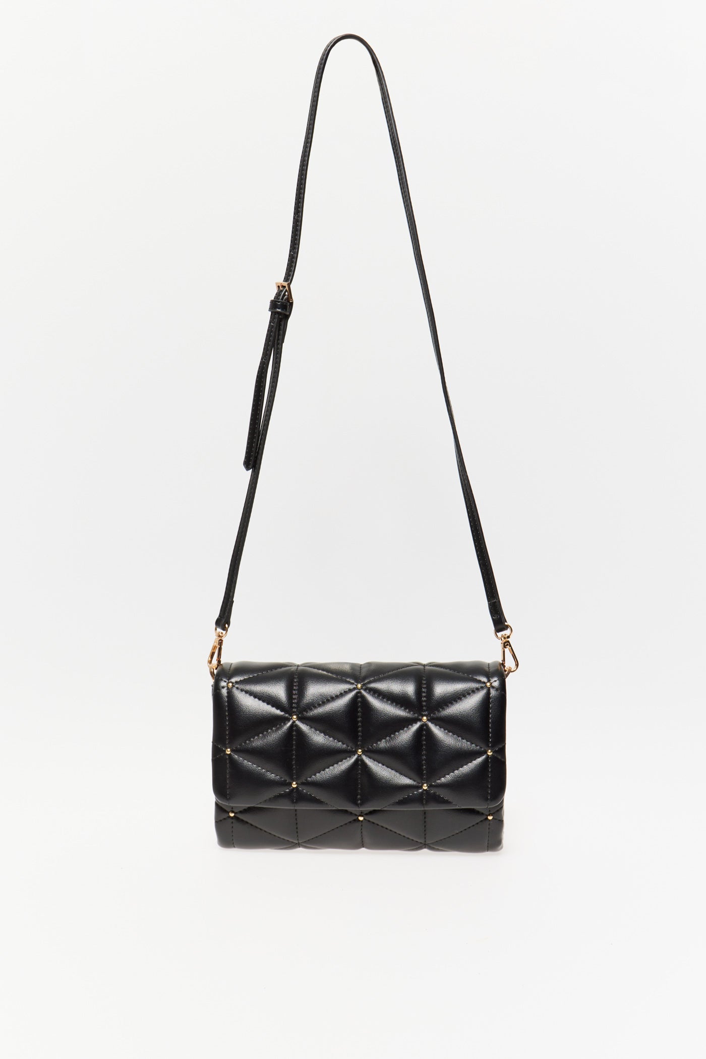 Sfera Quilted Crossbody Studs - Black 1 Shaws Department Stores