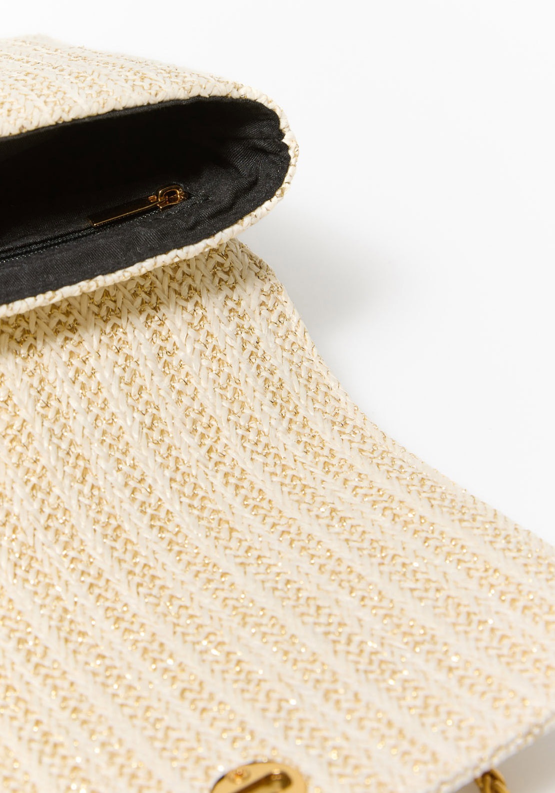 Sfera Striped Raffia Crossbody Bag - Ecru 4 Shaws Department Stores