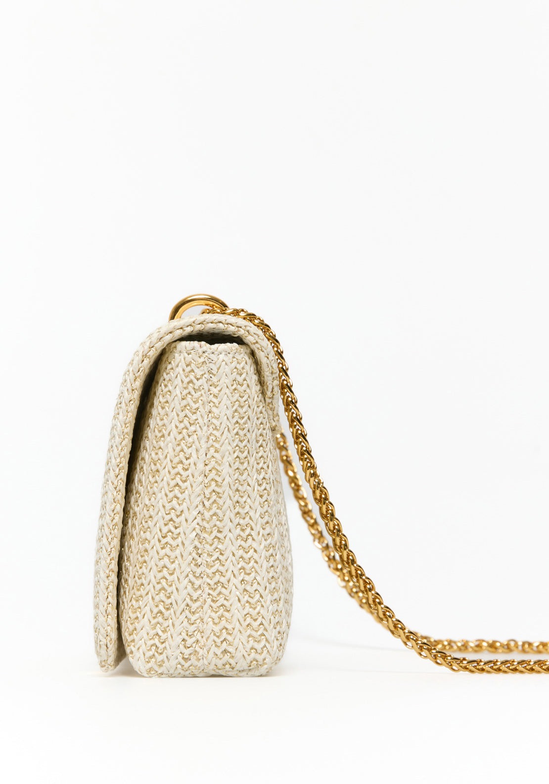 Sfera Striped Raffia Crossbody Bag - Ecru 3 Shaws Department Stores