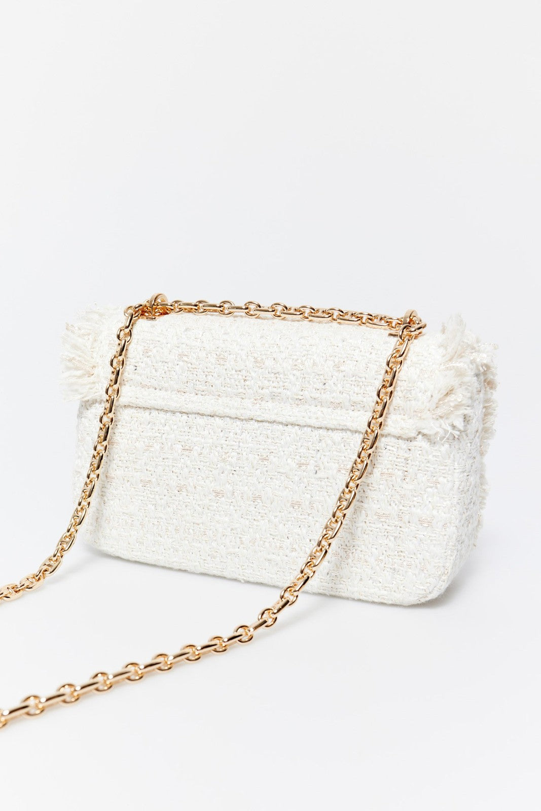 Sfera Fringed Woven Crossbody - Crude 6 Shaws Department Stores