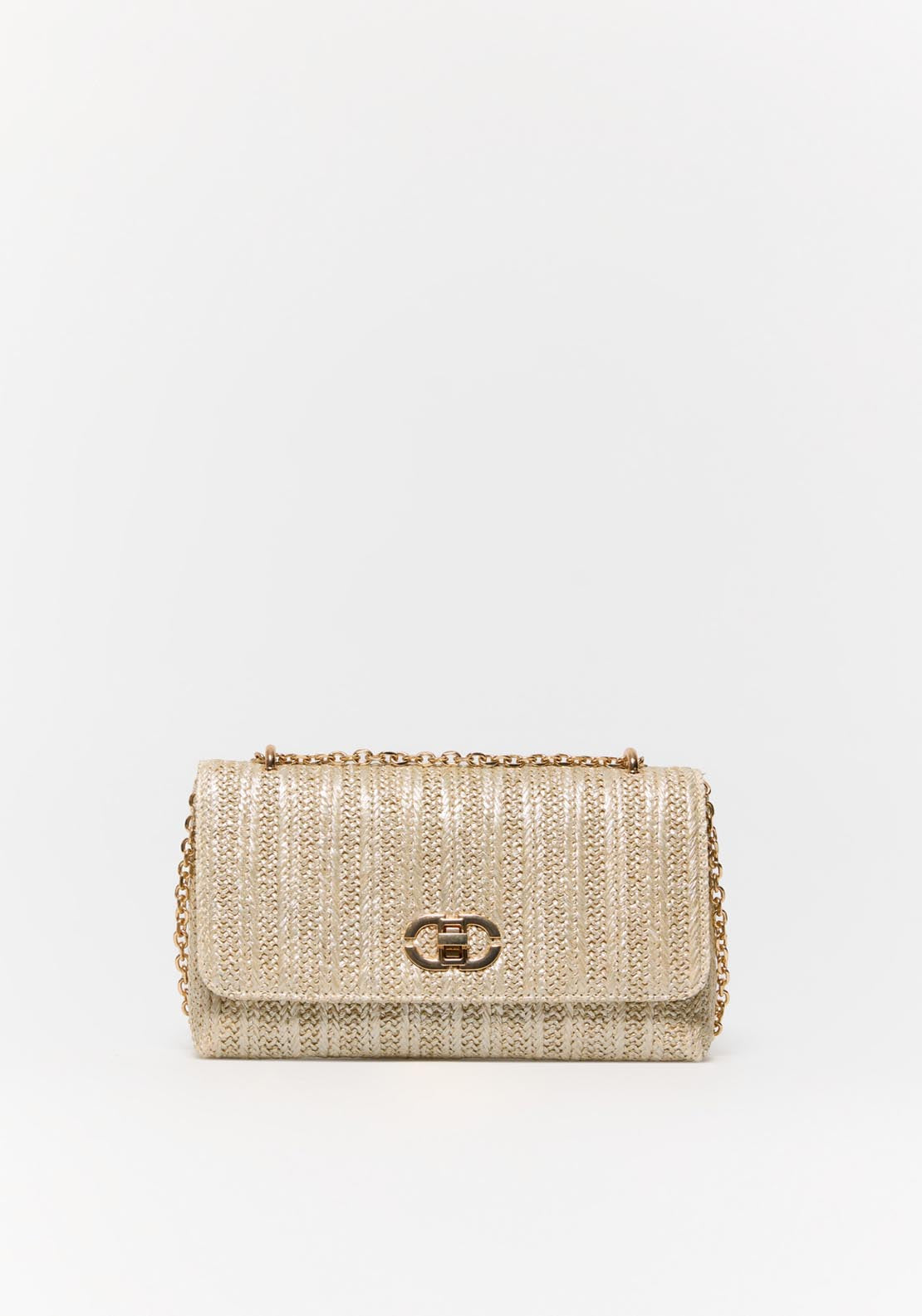 Sfera Matte Raffia Crossbody - Gold 1 Shaws Department Stores