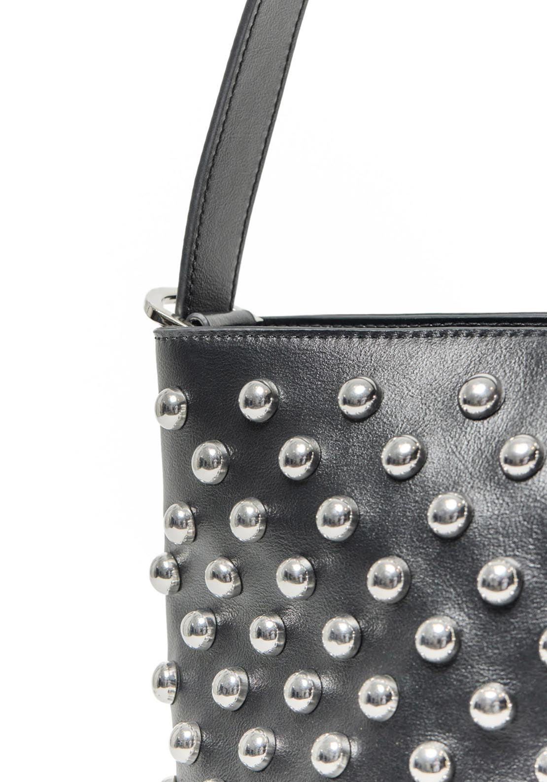 Mini Studded Hobo Bag - Black