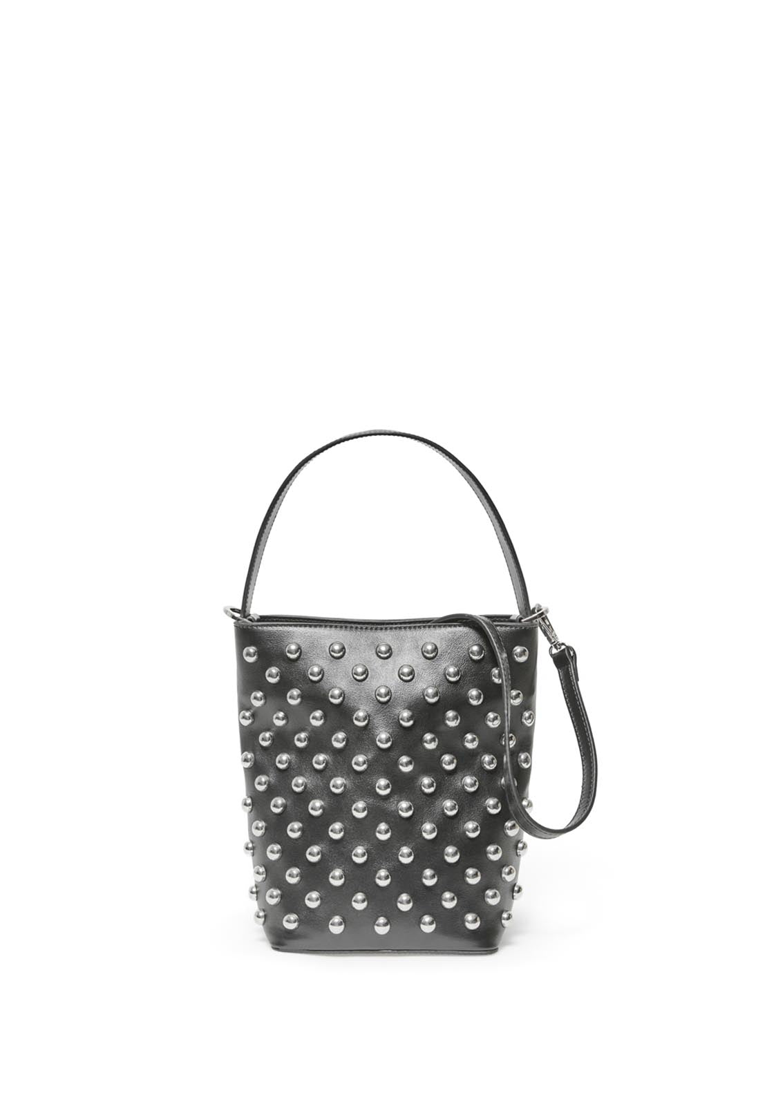 Mini Studded Hobo Bag - Black