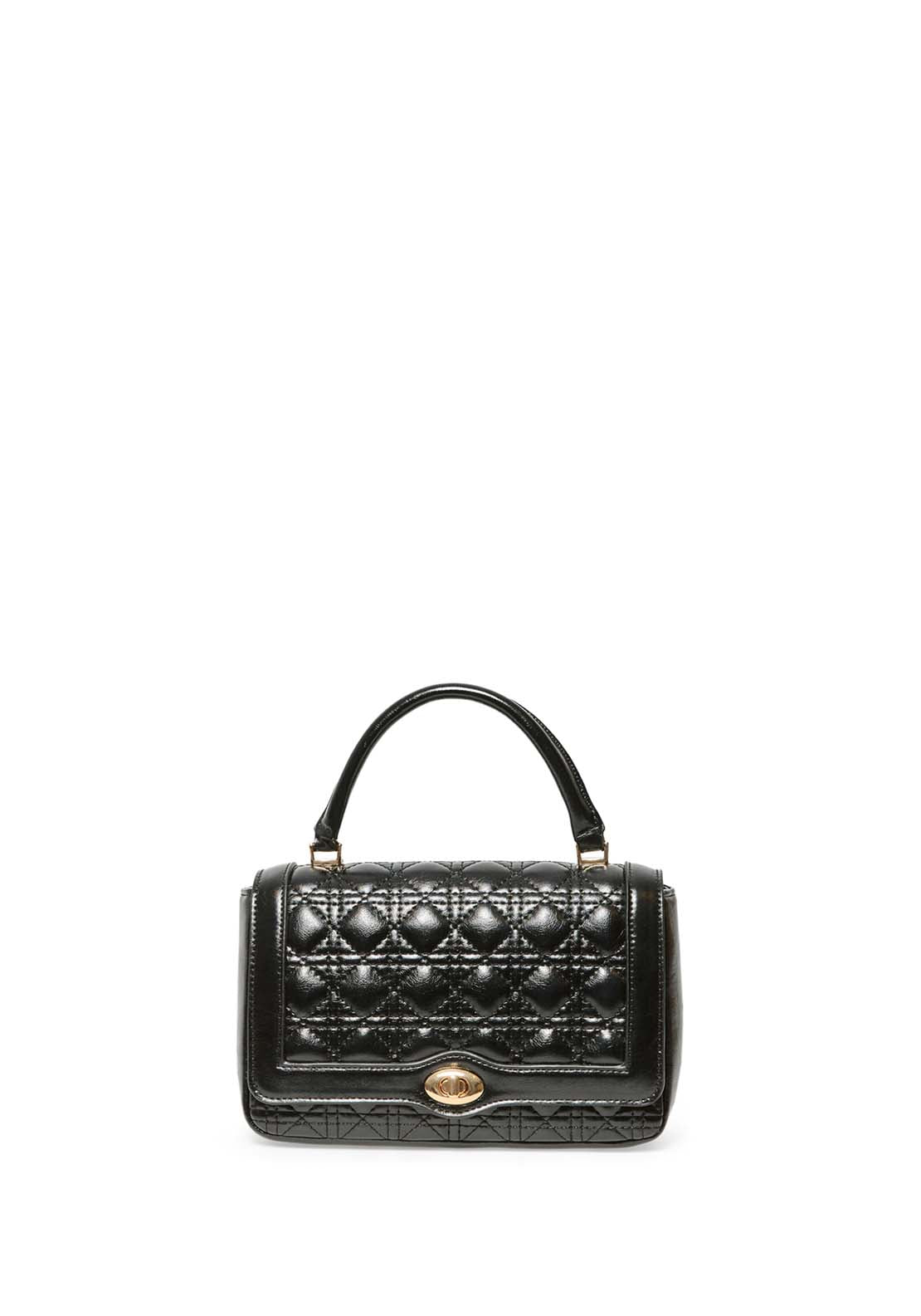 Quillted Crossbody Bag - Black
