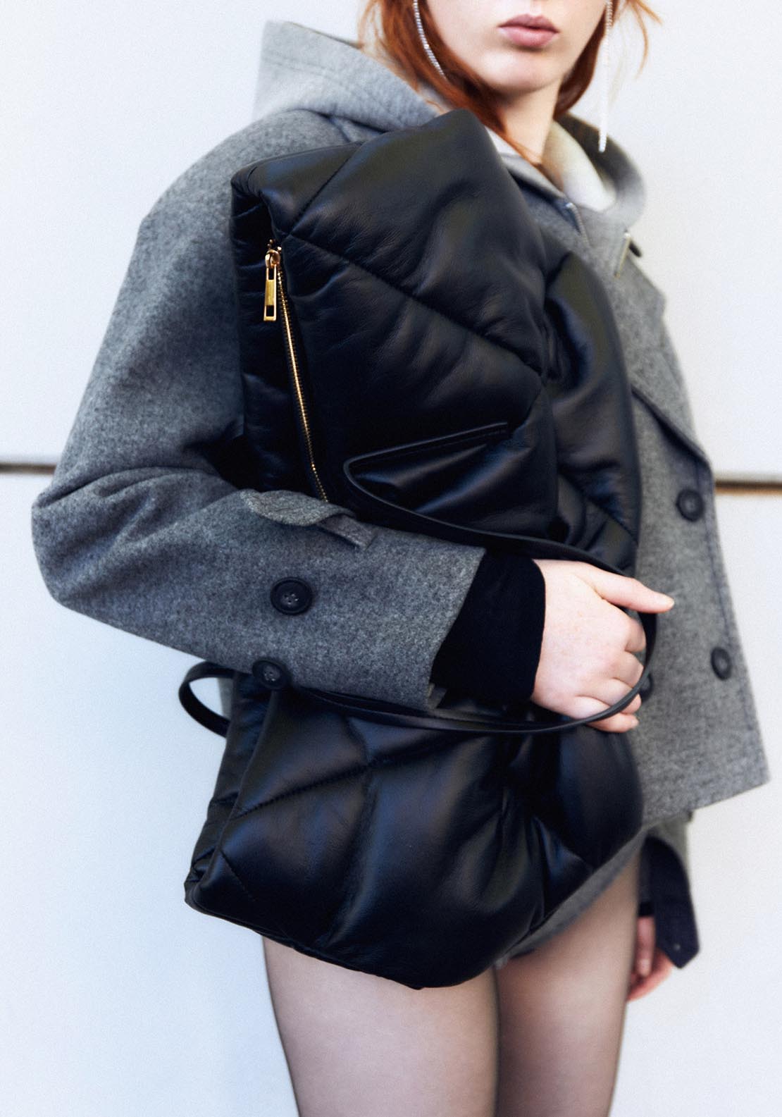 Sfera Quilted Shopper Bag - Black 5 Shaws Department Stores