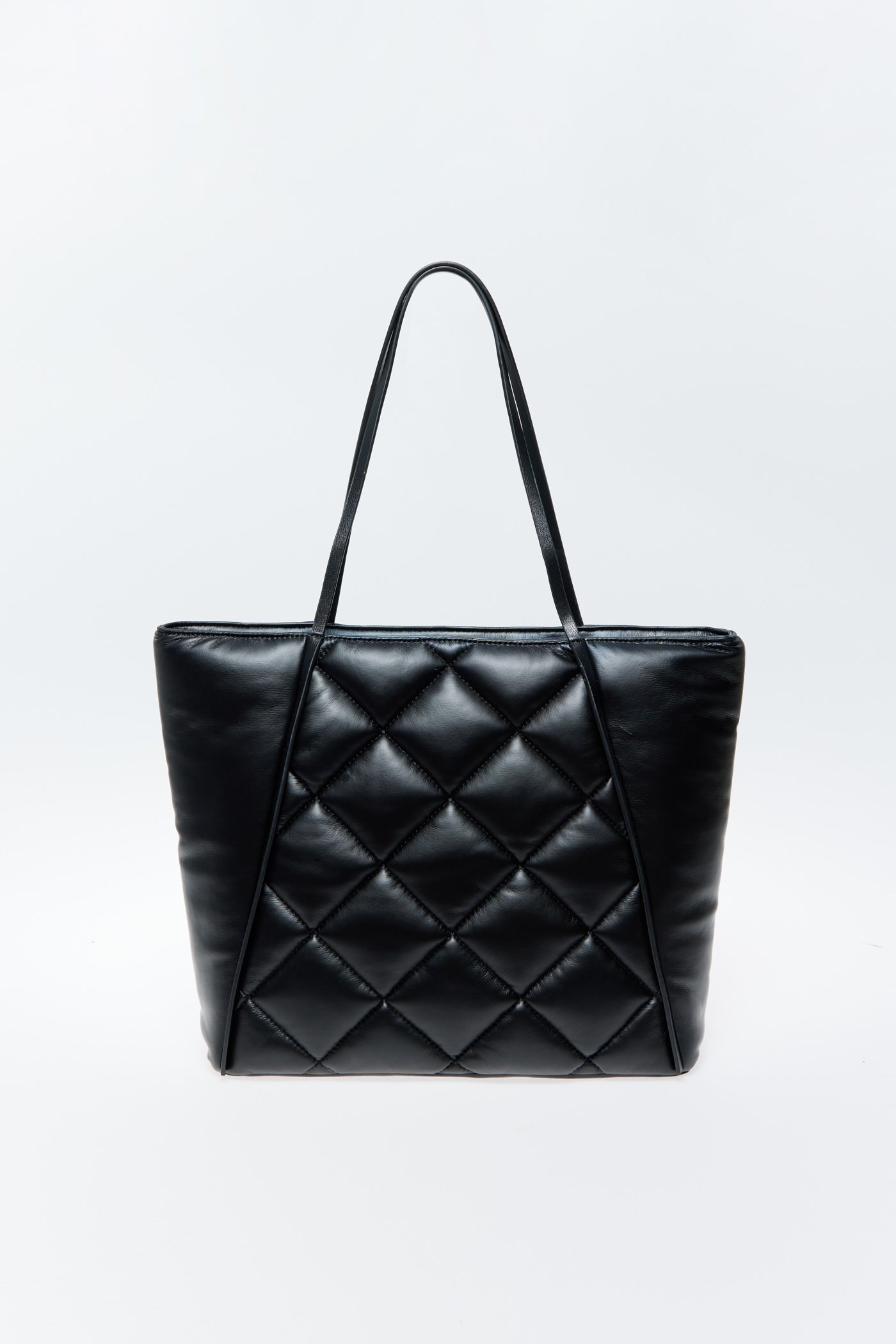 Sfera Quilted Shopper Bag - Black 1 Shaws Department Stores