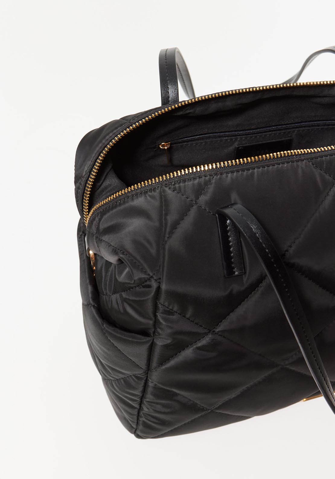Sfera Quilted Bowling Bag Black - Black 3 Shaws Department Stores