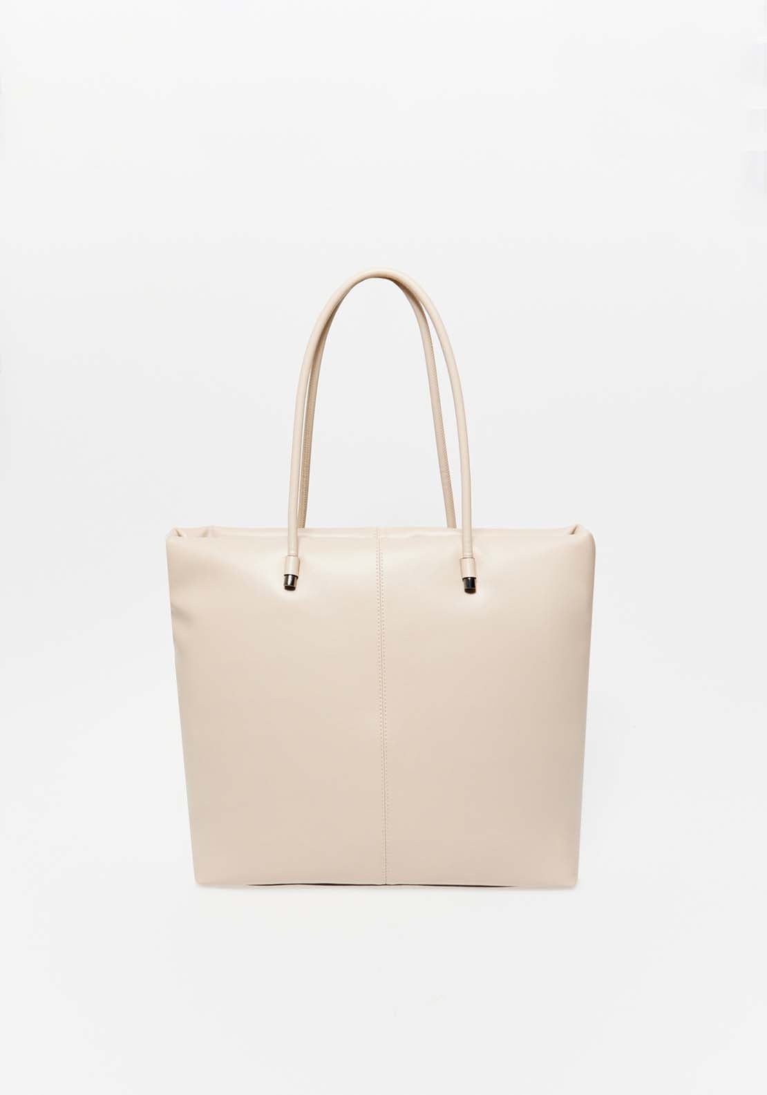 Sfera Tubular Handles Bag - Beige 1 Shaws Department Stores