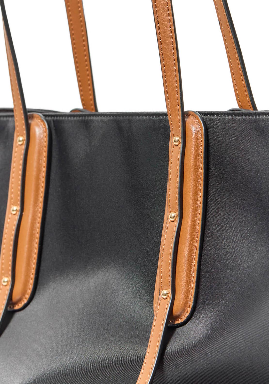 Nylon Bag With Detail - Black