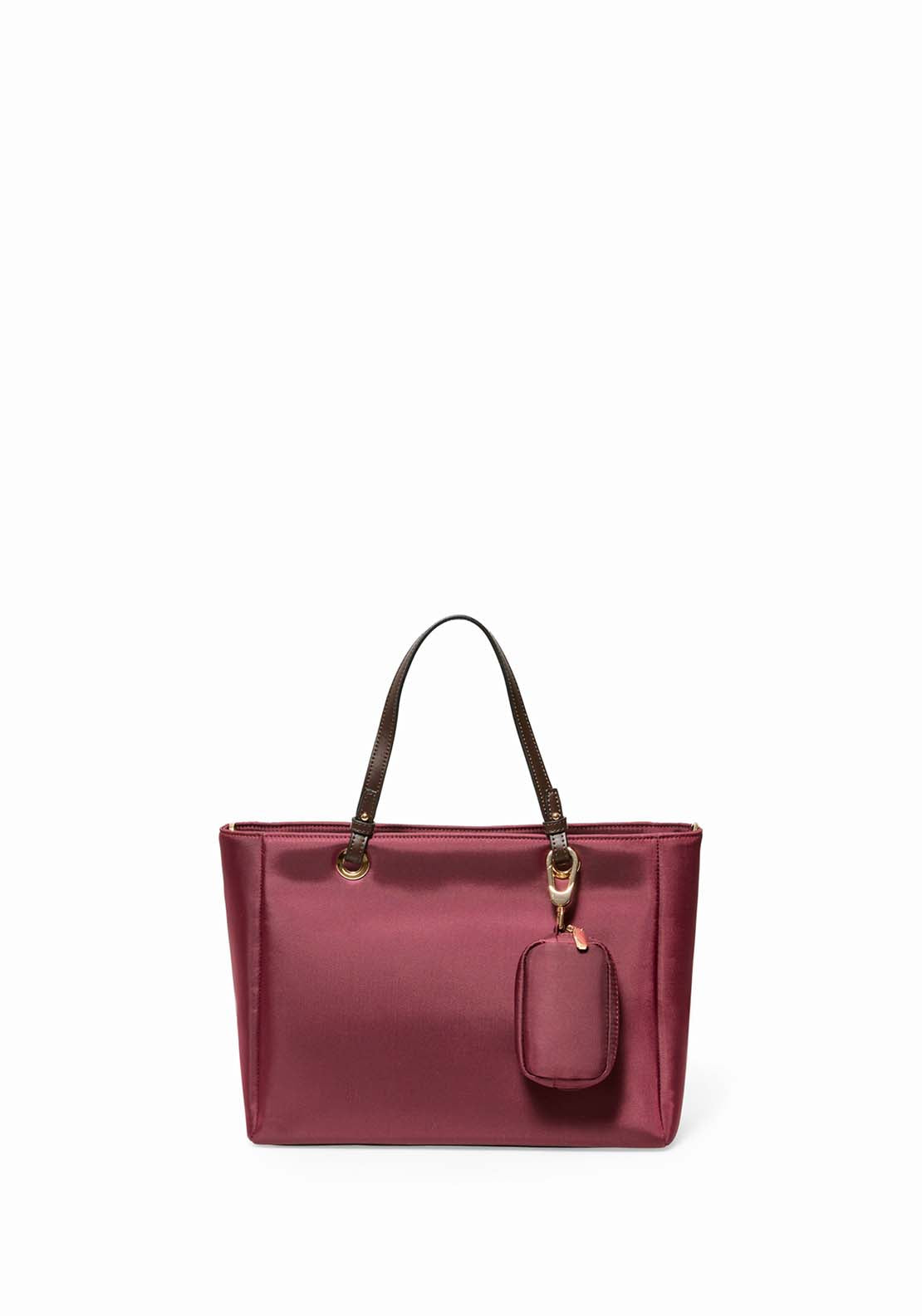 Nylon Bag With Side Label - Wine