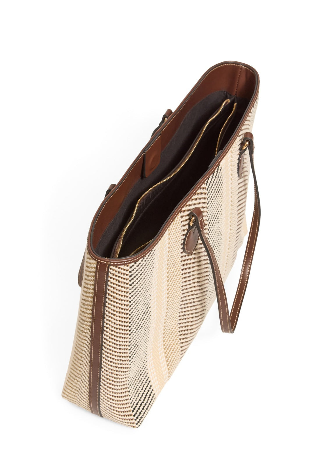 Combined Raffia Shopper Bag - Multicolour