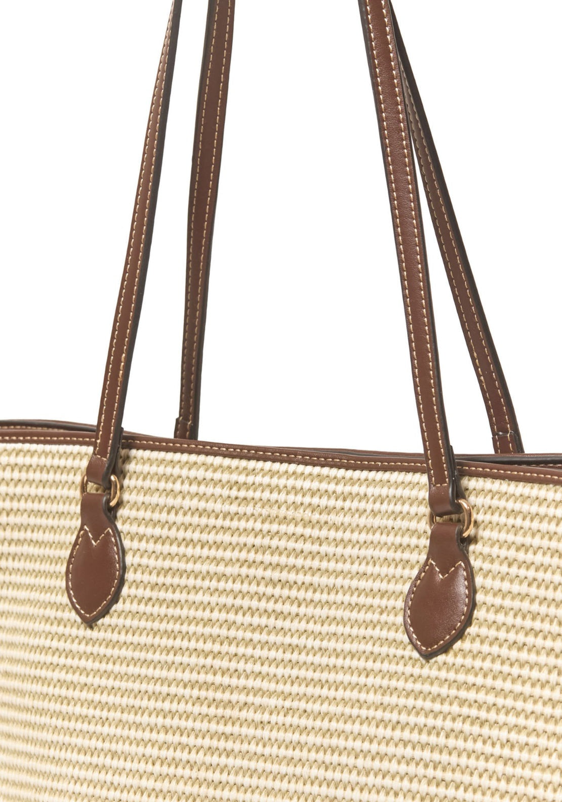 Natural Raffia Shopper Bag - Ecru