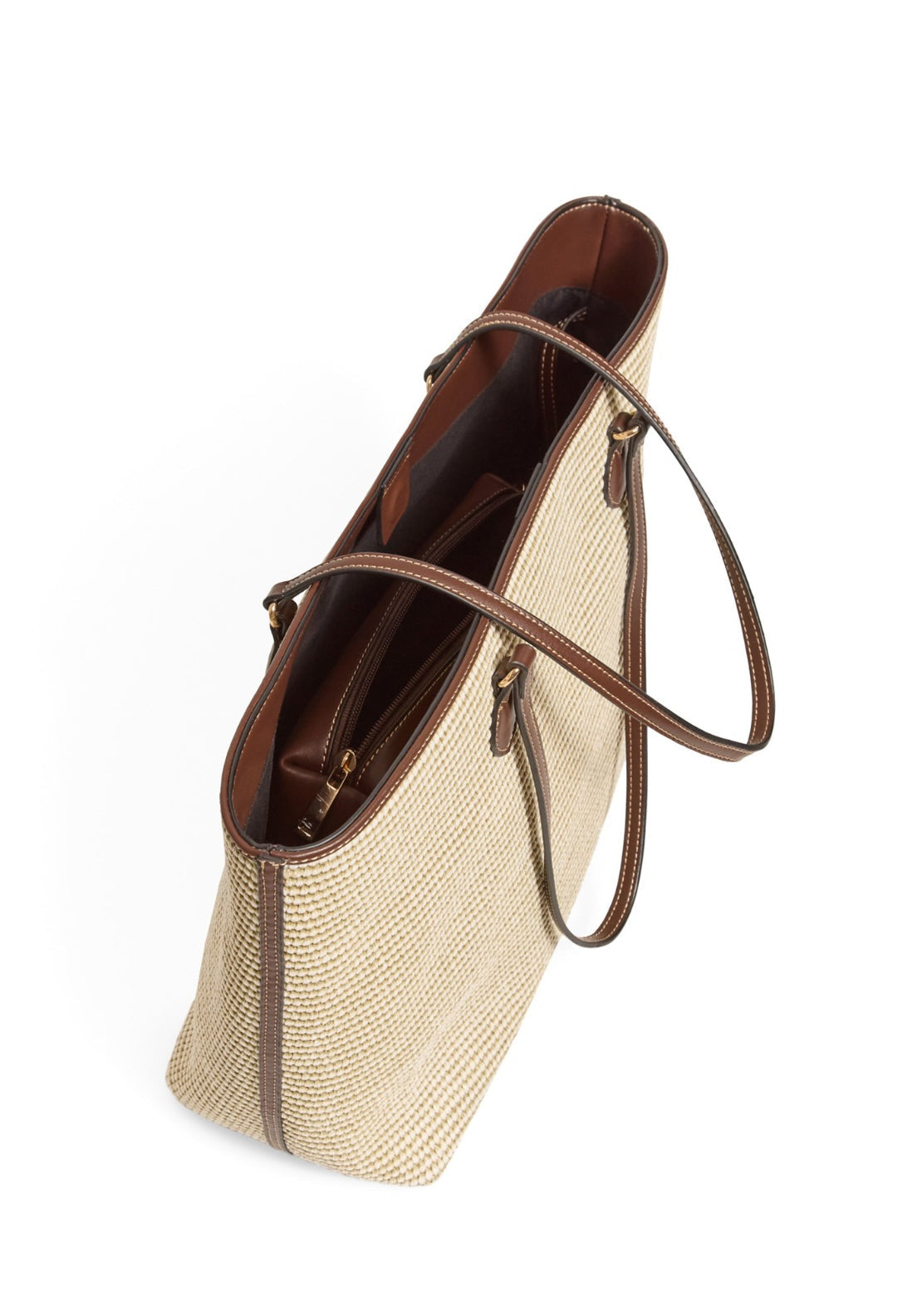 Natural Raffia Shopper Bag - Ecru