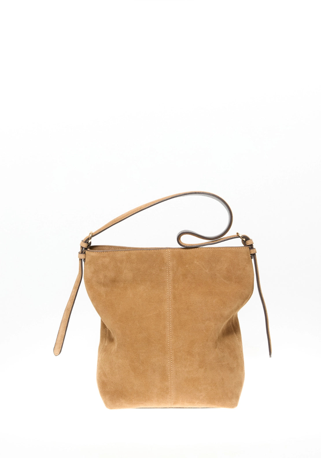 Leather Hobo Bag - Brown