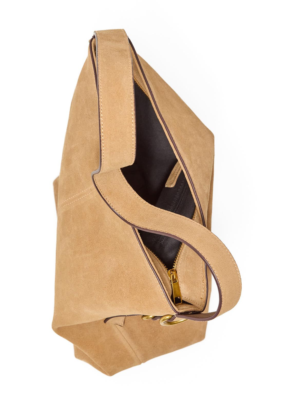 Plain Leather Bag - Brown