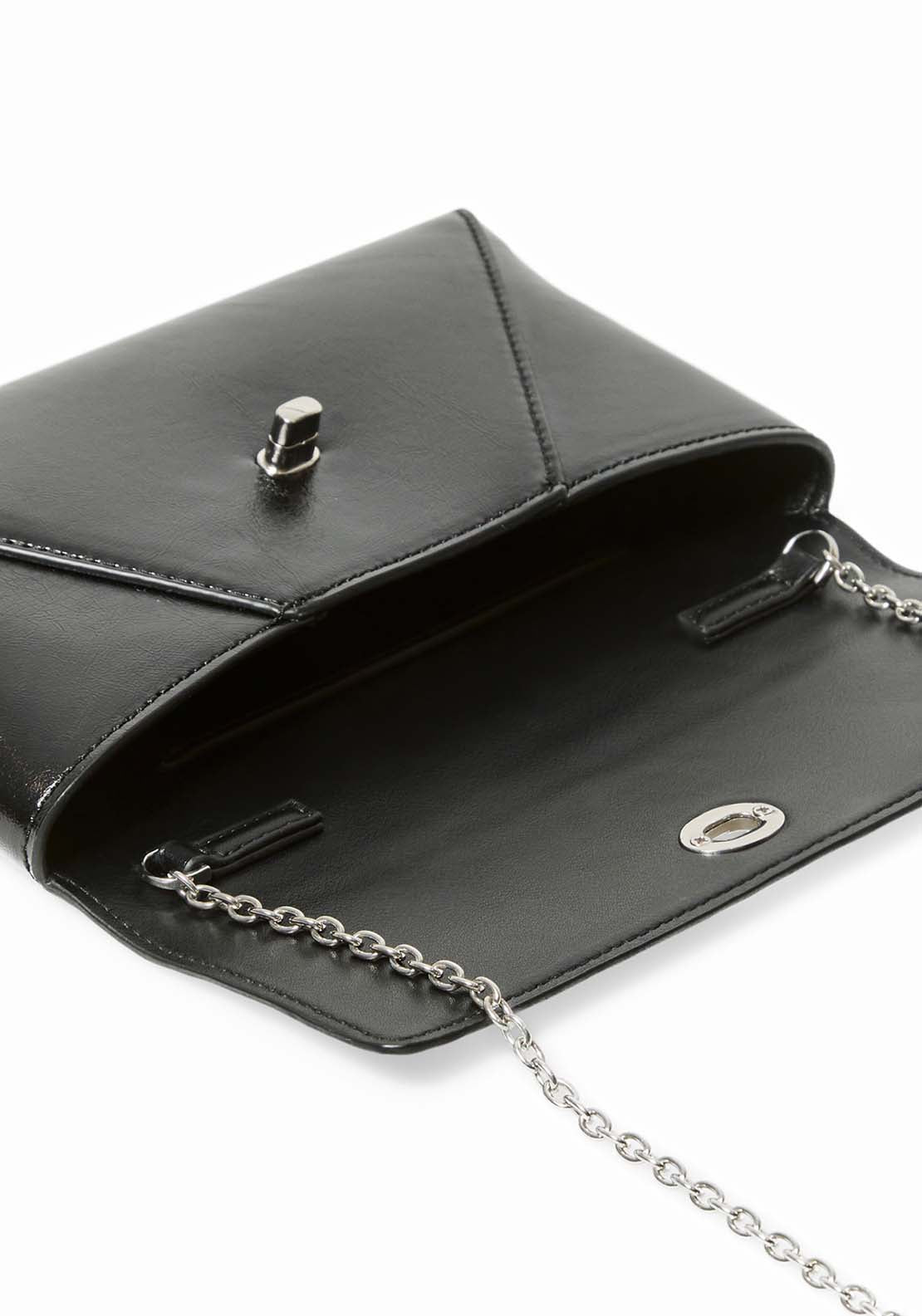 Mini Slap Bag With Clasp - Black