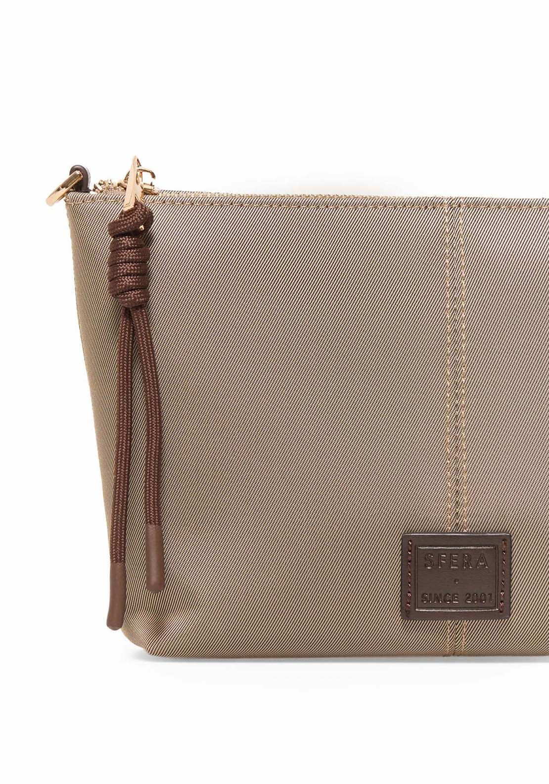 Nylon Mini Bag With Panels - Beige