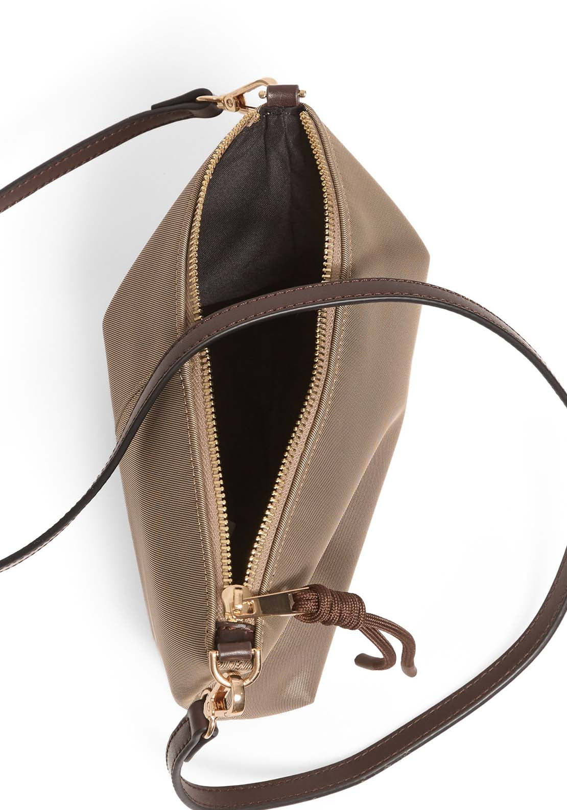 Nylon Mini Bag With Panels - Beige