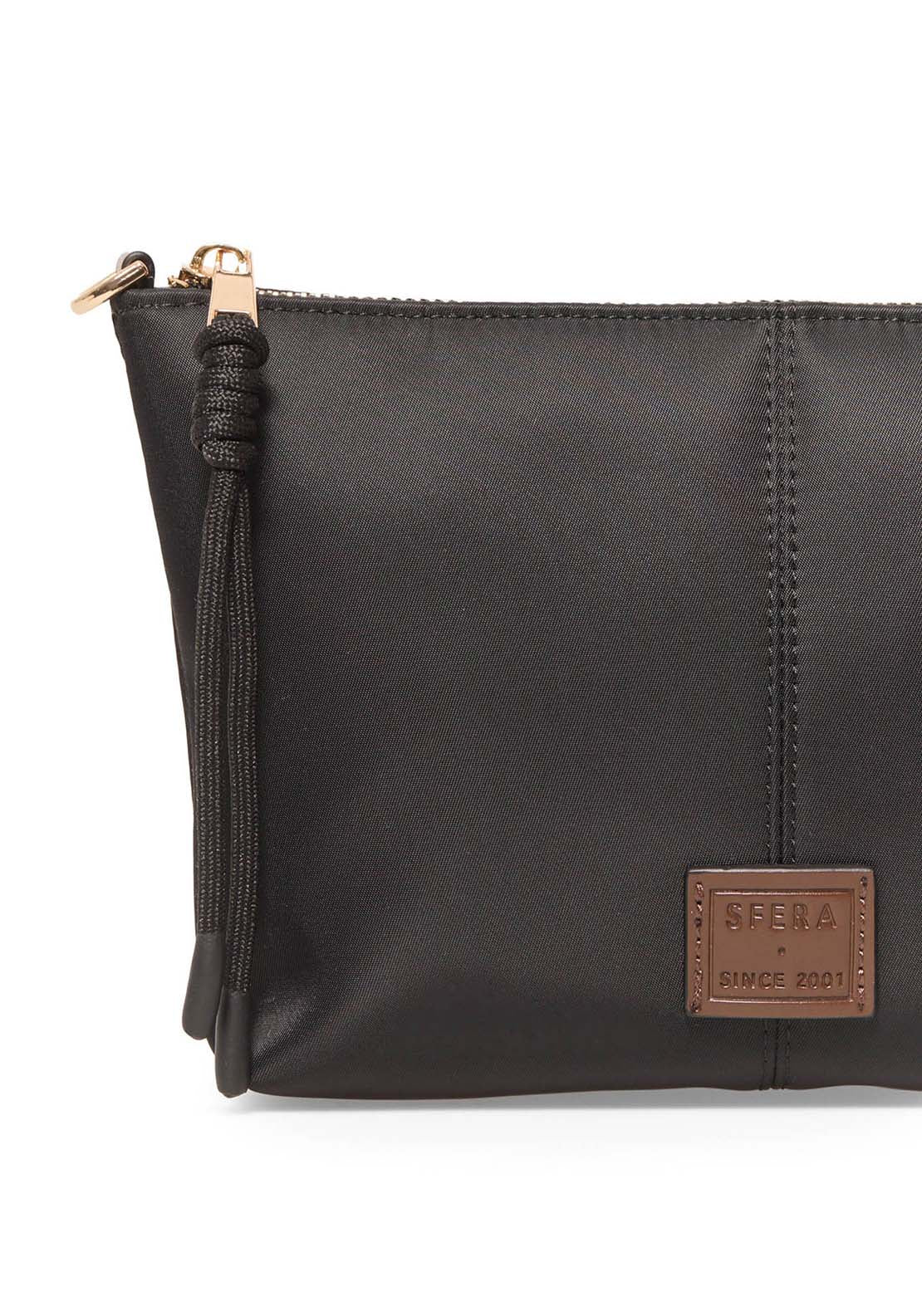 Nylon Mini Bag With Panels - Black