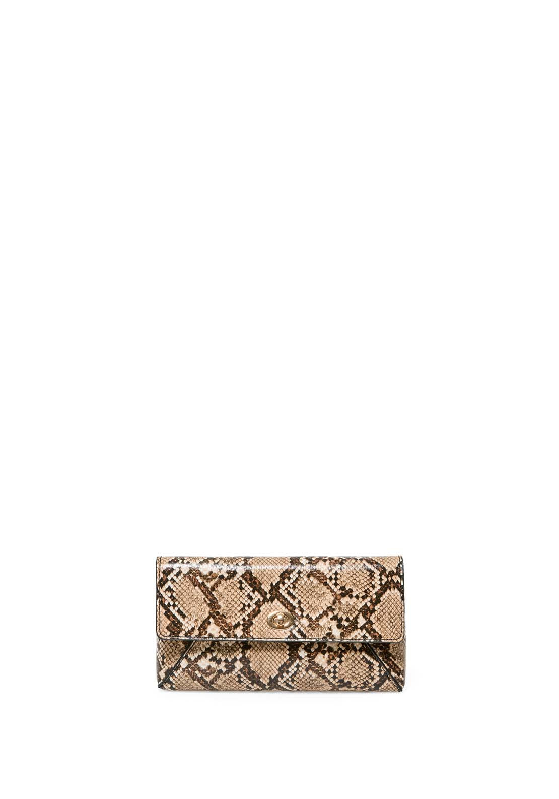 Mini Flap Bag With Clasp - Brown
