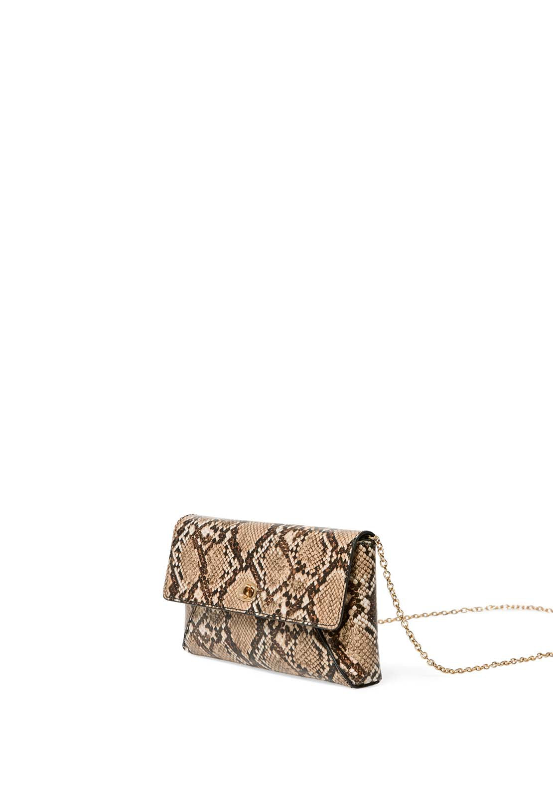 Mini Flap Bag With Clasp - Brown