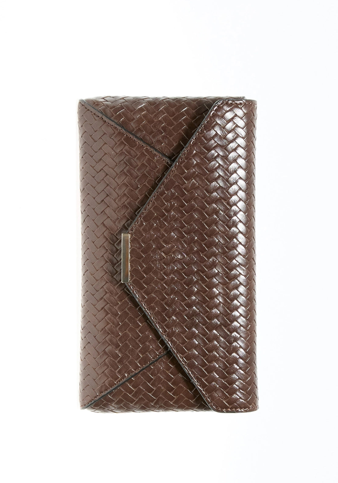 Braided Clutch - Brown