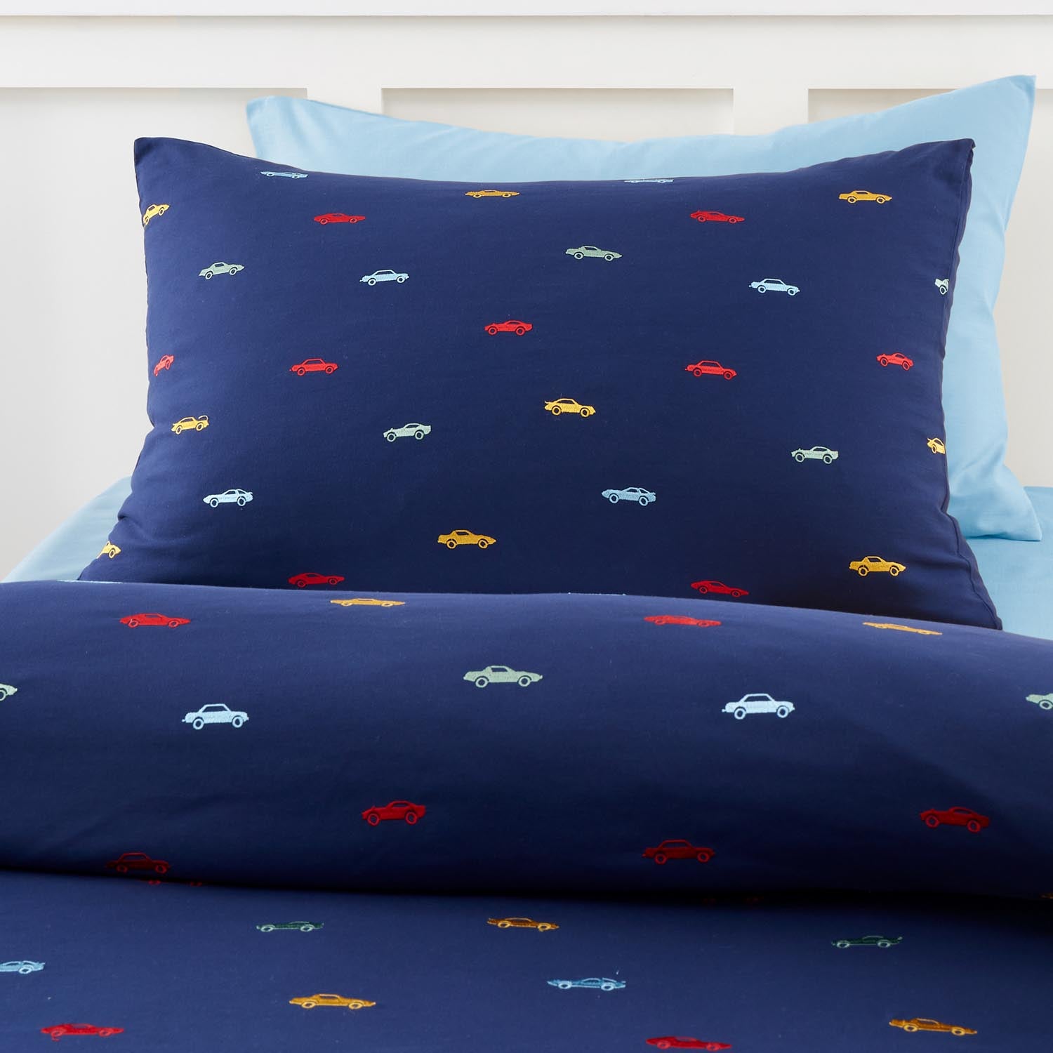 The Home Collection Embroidered Colourful Cars Duvet Cover Set Blue 3 Shaws Department Stores