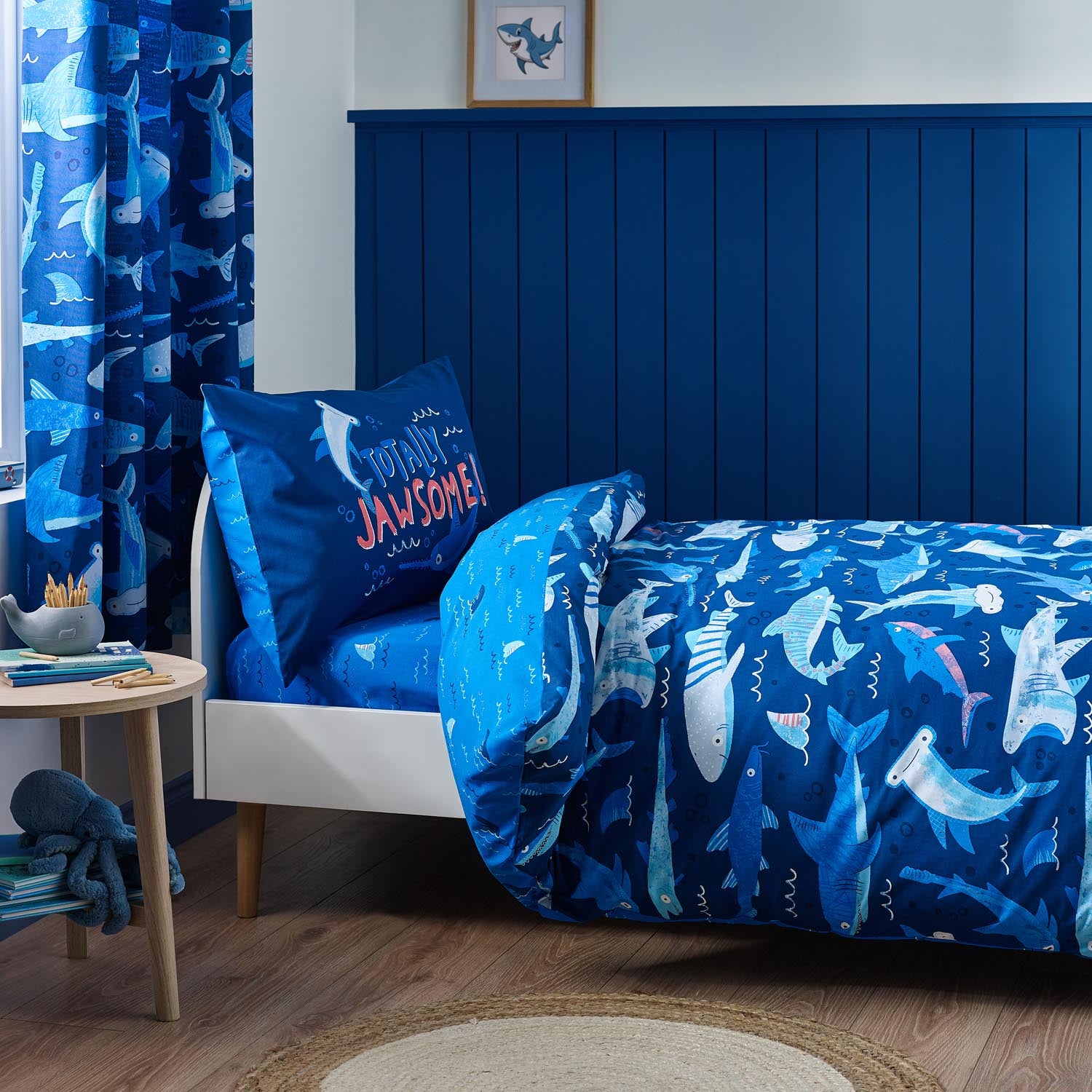 The Home Collection Kids Shark Frenzy Reversible Duvet Cover Set 2 Shaws Department Stores
