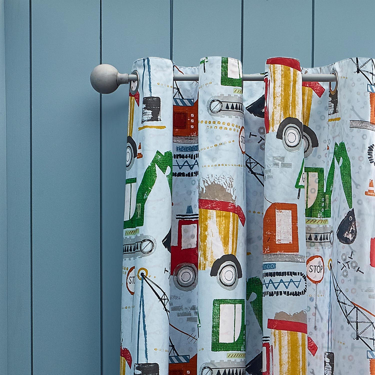 The Home Collection Kids Digger Dreaming Reversible Eyelet Curtains 66X72 2 Shaws Department Stores